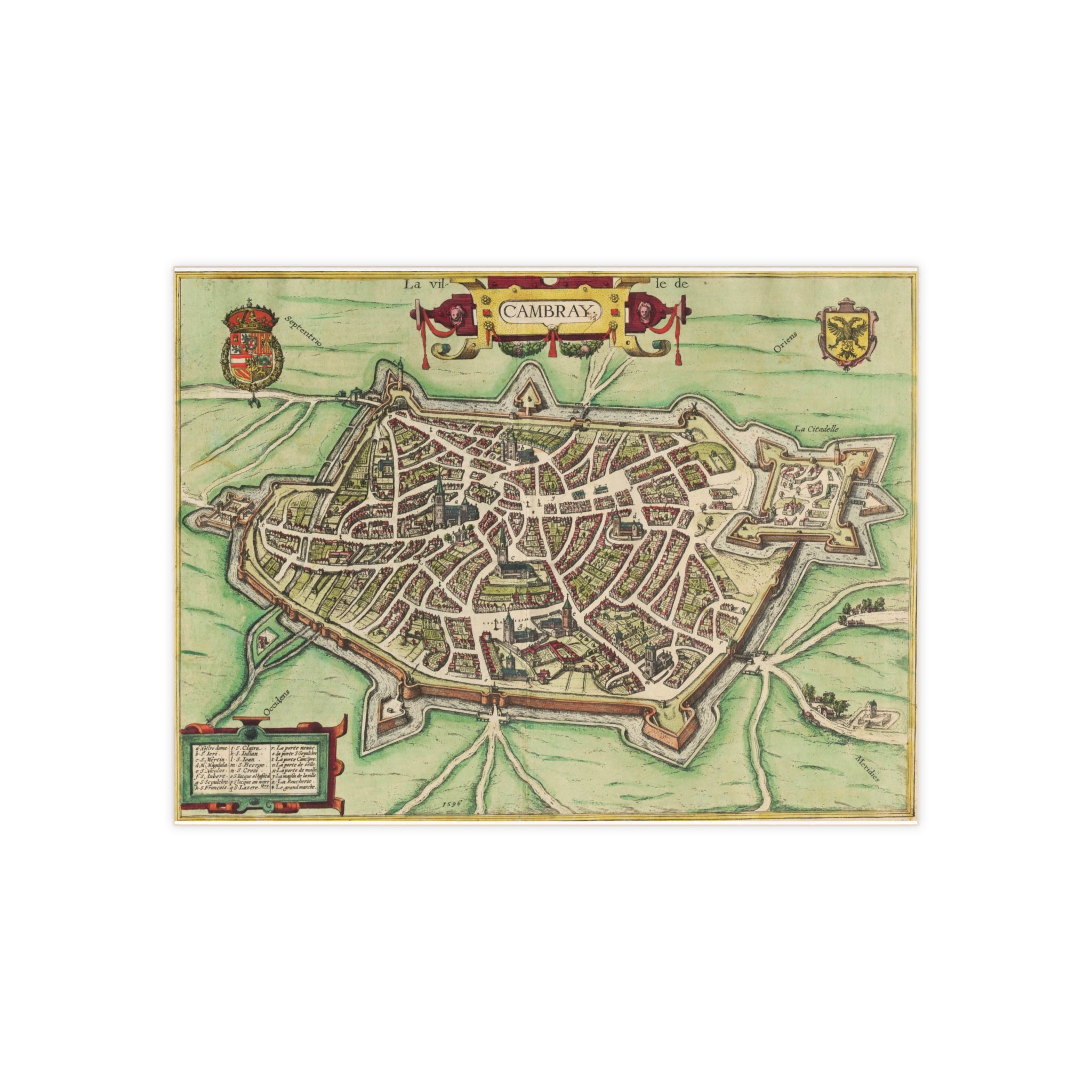 Vintage City Map Ceramic Tile — Antique Style Decorative Photo Tile