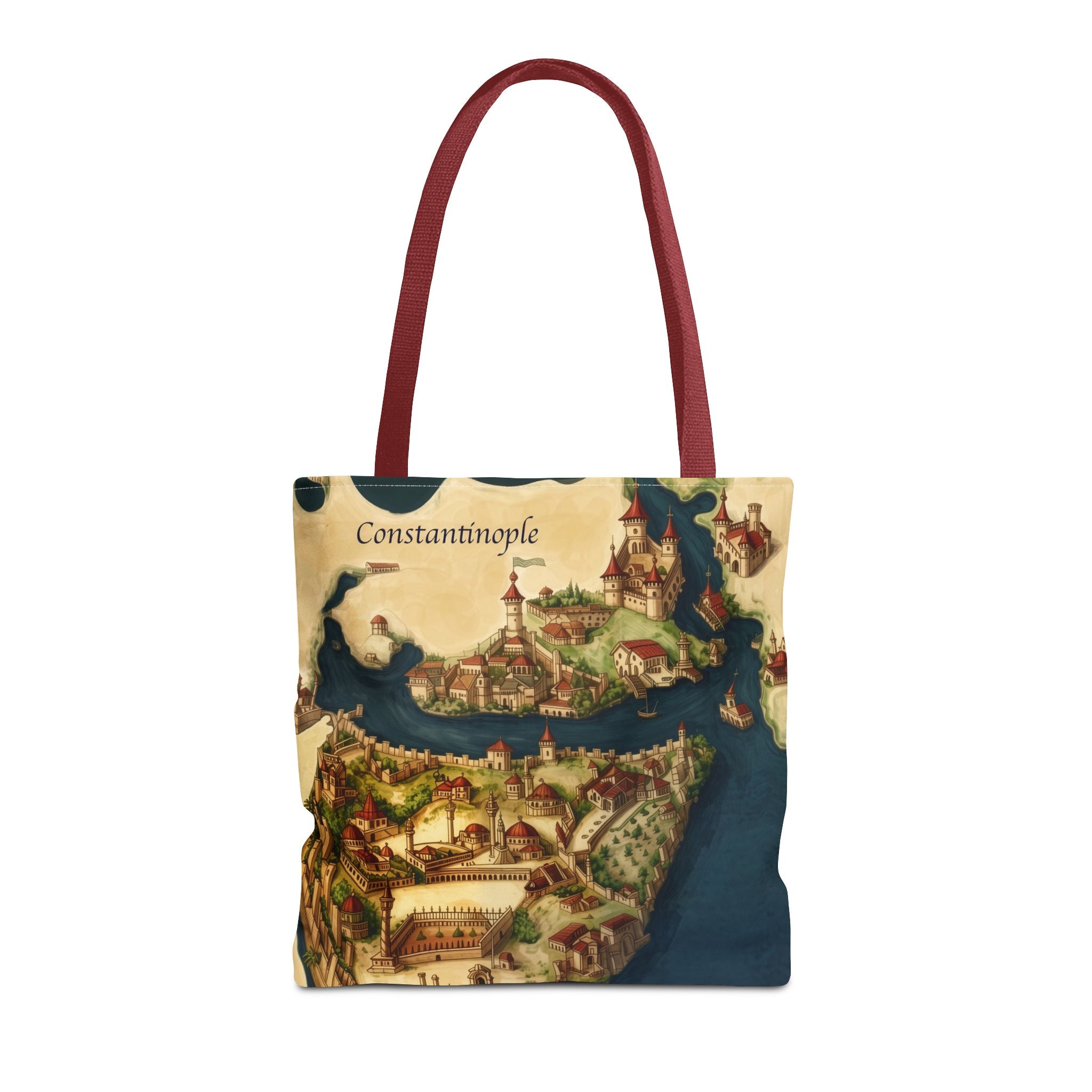 Constantinople Map Tote Bag — Vintage Cityscape All-Over Print