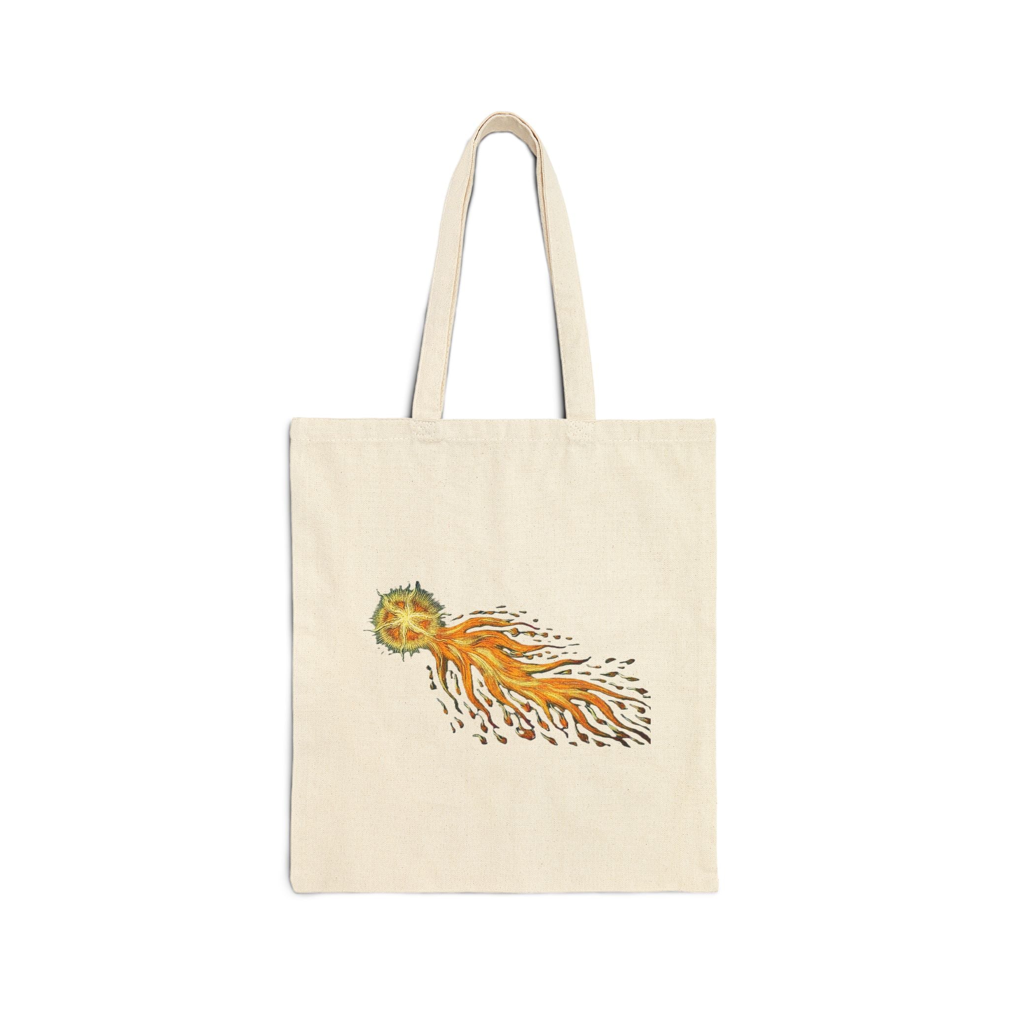 Halley's Comet Tote Bag | Cotton Canvas Astronomy Illustration