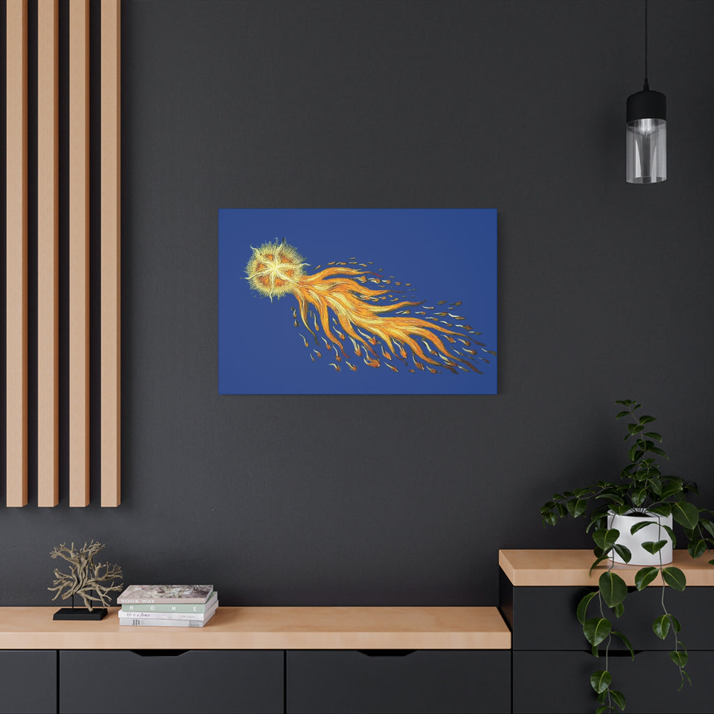 Golden Comet Illustration Matte Canvas