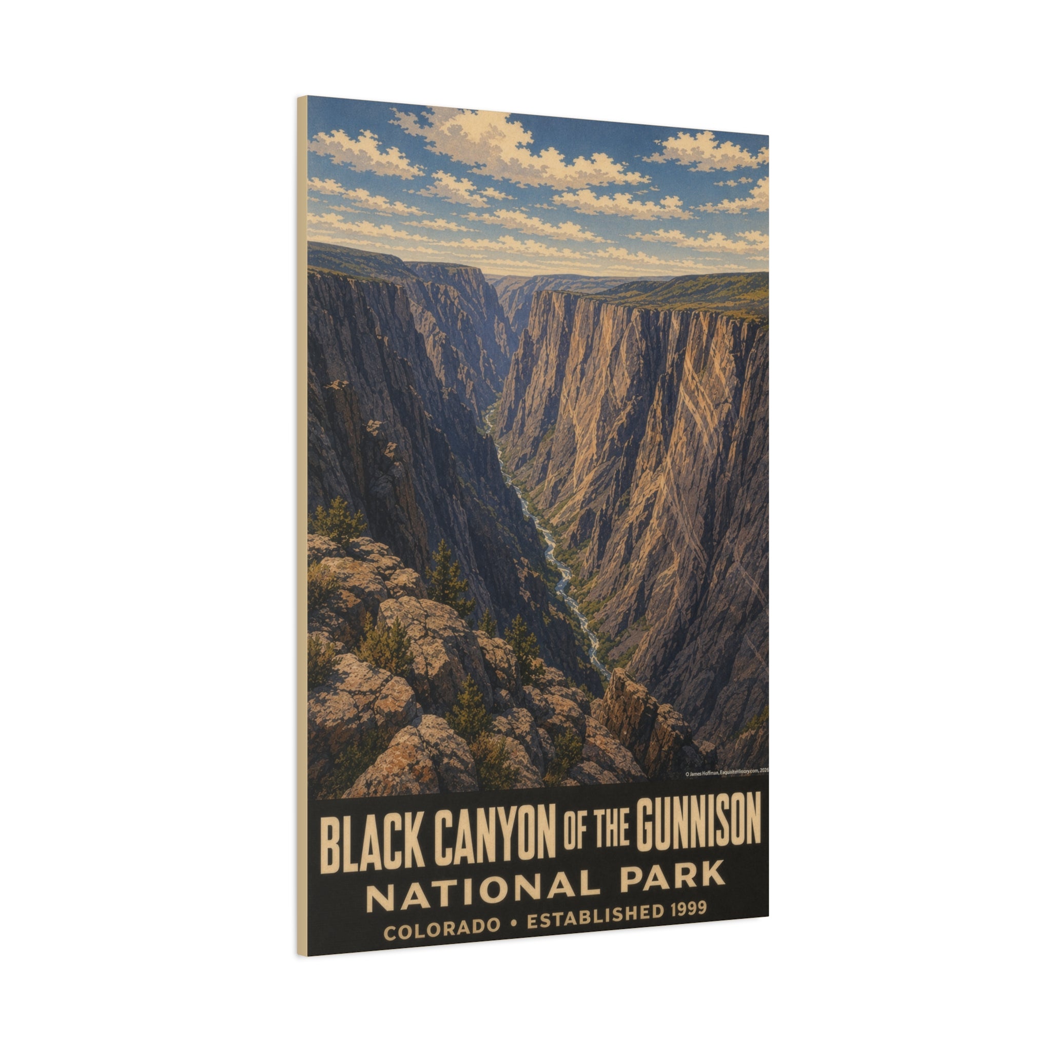 Black Canyon of the Gunnison National Park Matte Stretched Canvas Print