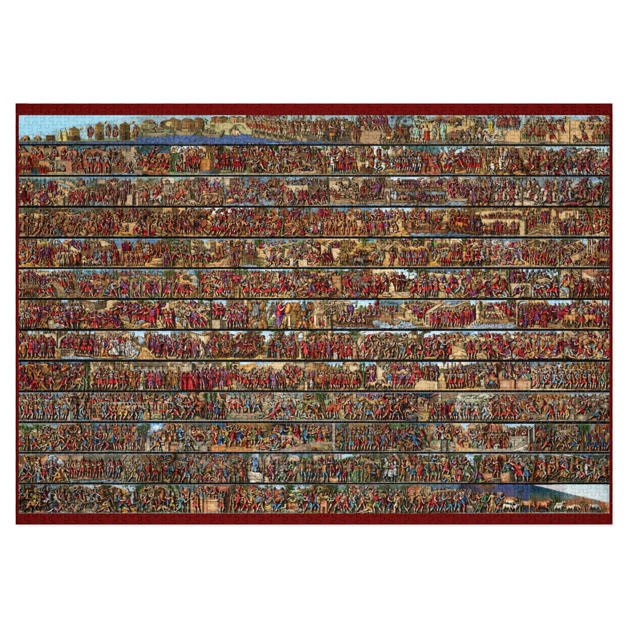 Historical Colorized Trajan's Column Engravings Depiction Jigsaw Puzzle (Tin Box)