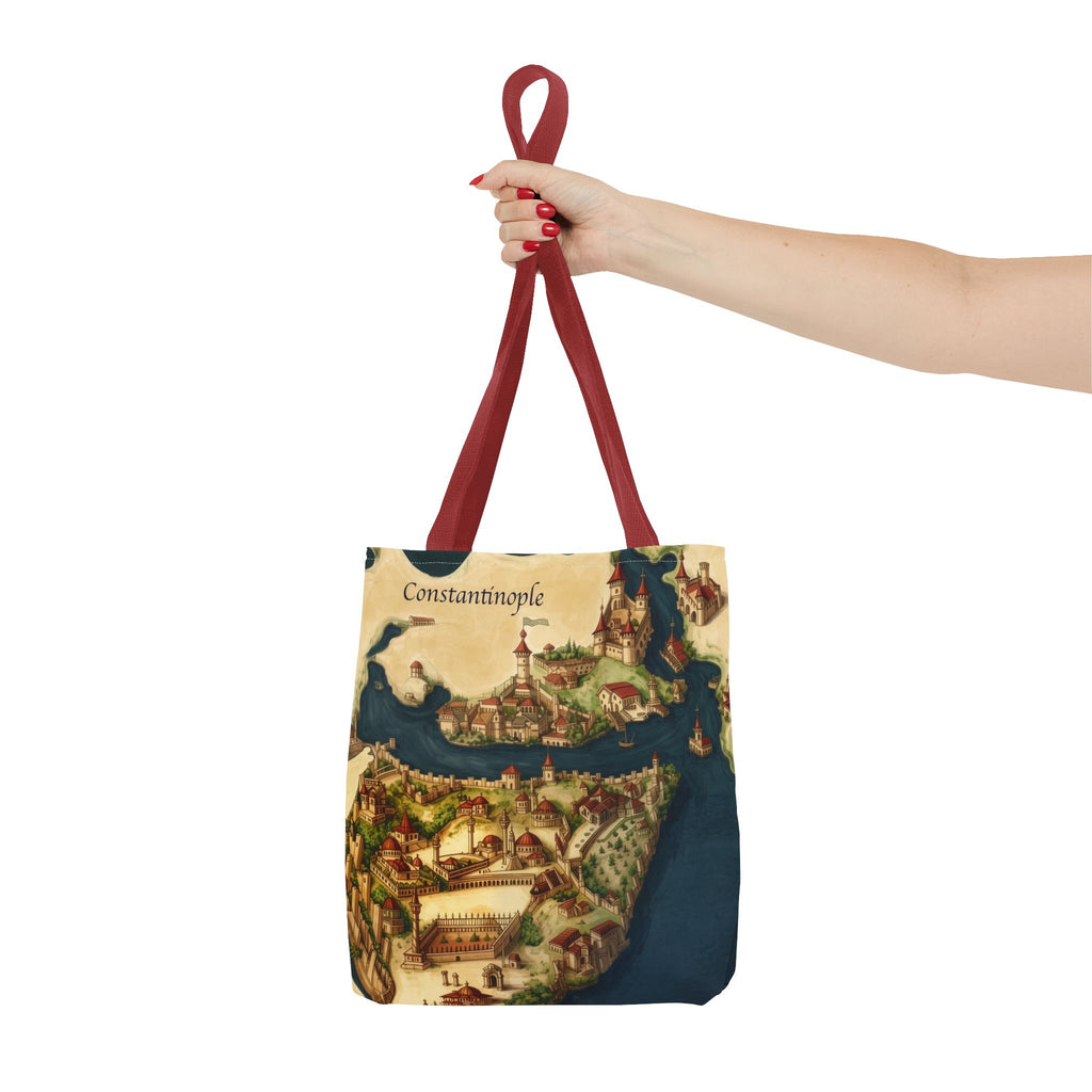Constantinople Map Tote Bag — Vintage Cityscape All-Over Print