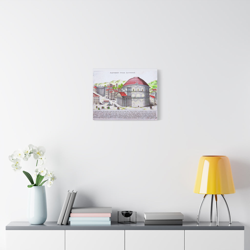 Pantheon Engraving Canvas Print Matte Stretched Canvas