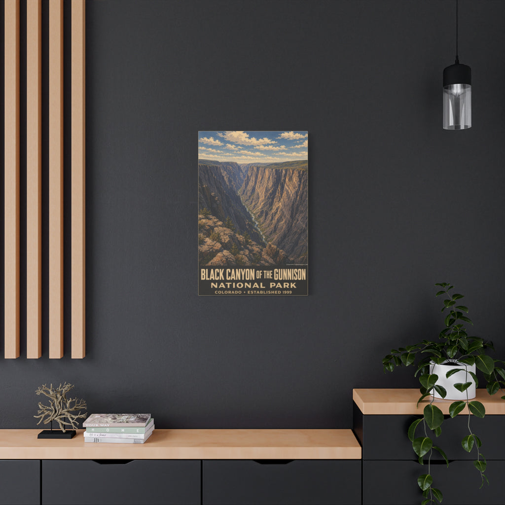 Black Canyon of the Gunnison National Park Matte Stretched Canvas Print