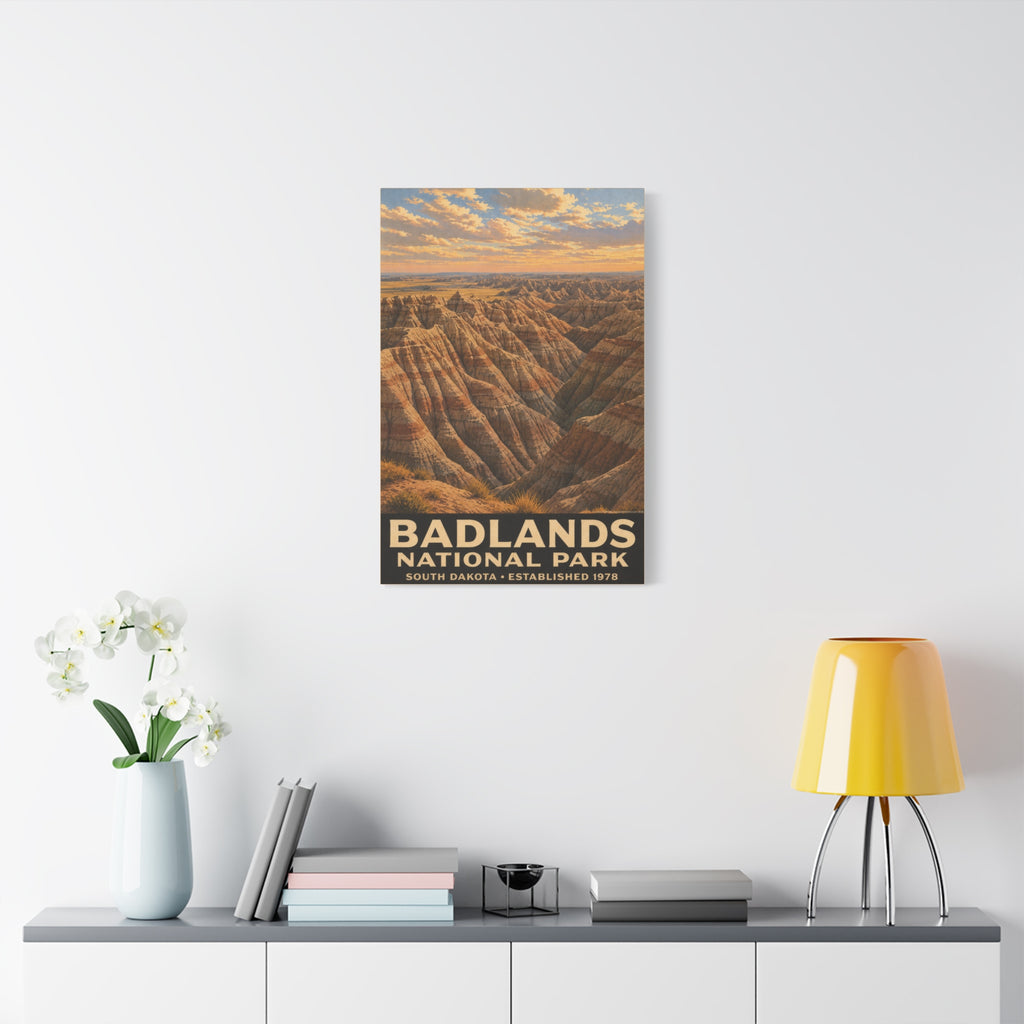 Badlands National Park Matte Canvas Wall Art — Stretched 1.25"