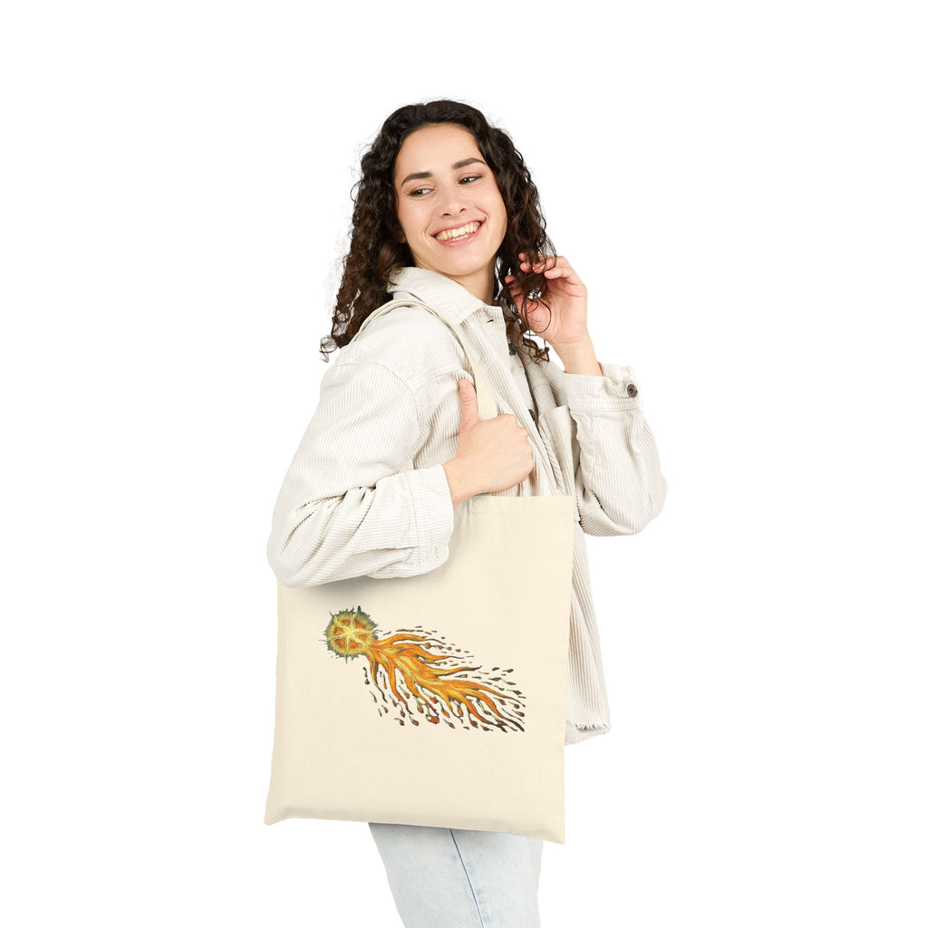 Halley's Comet Tote Bag | Cotton Canvas Astronomy Illustration