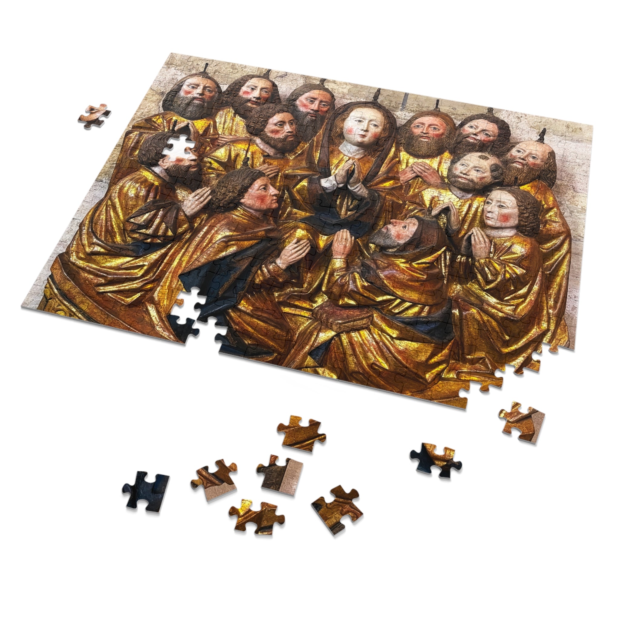 Religious Art Jigsaw Puzzle with Tin — Pentecost Saints Scene