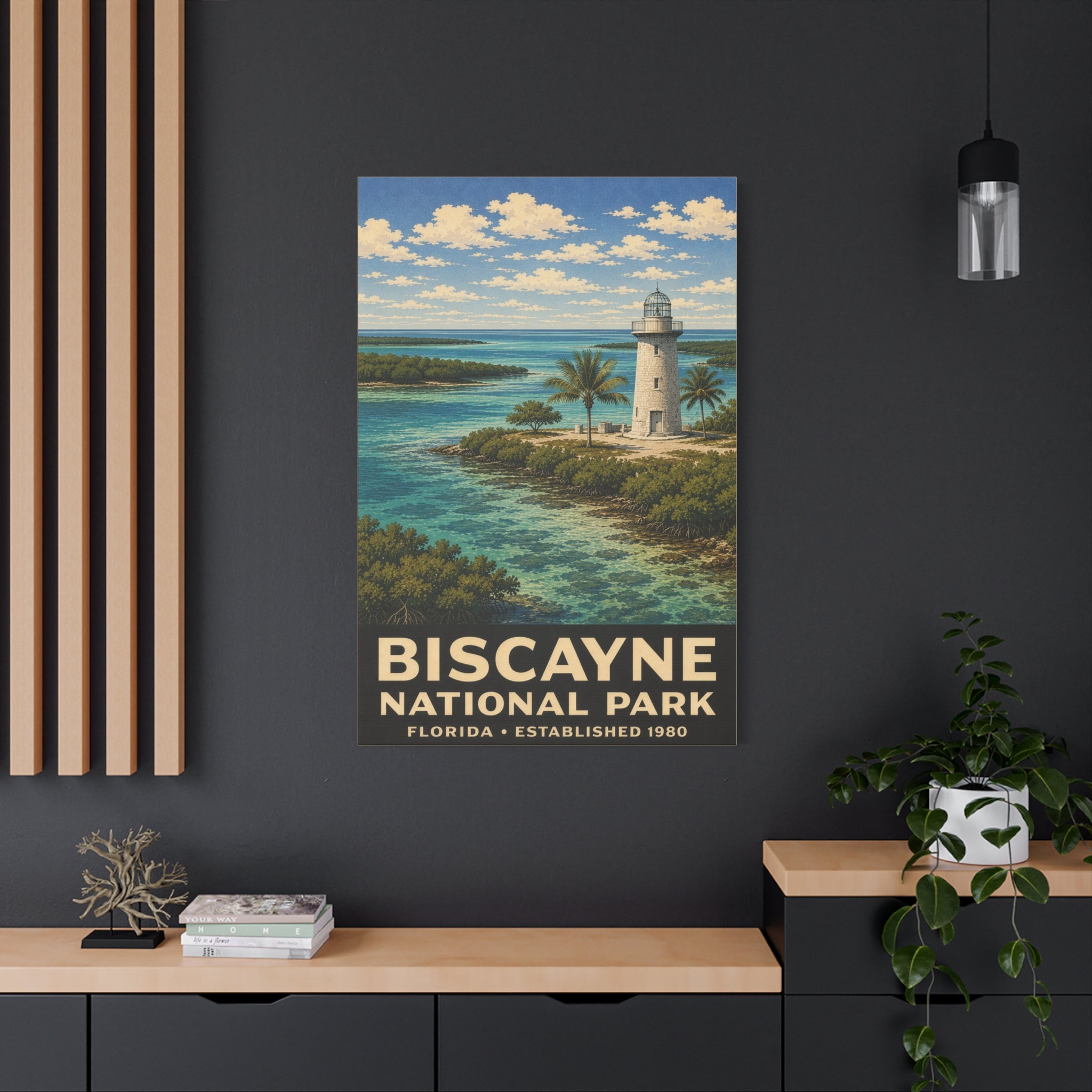 Biscayne National Park Lighthouse Matte Canvas Print