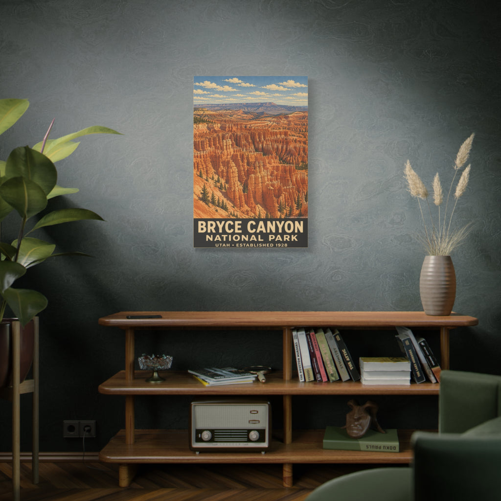 Bryce Canyon National Park Vintage Travel Poster Canvas