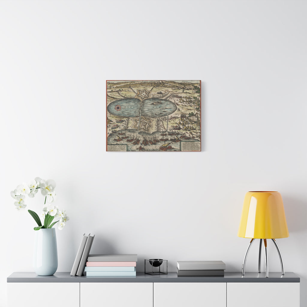 Vintage Nautical Map Canvas