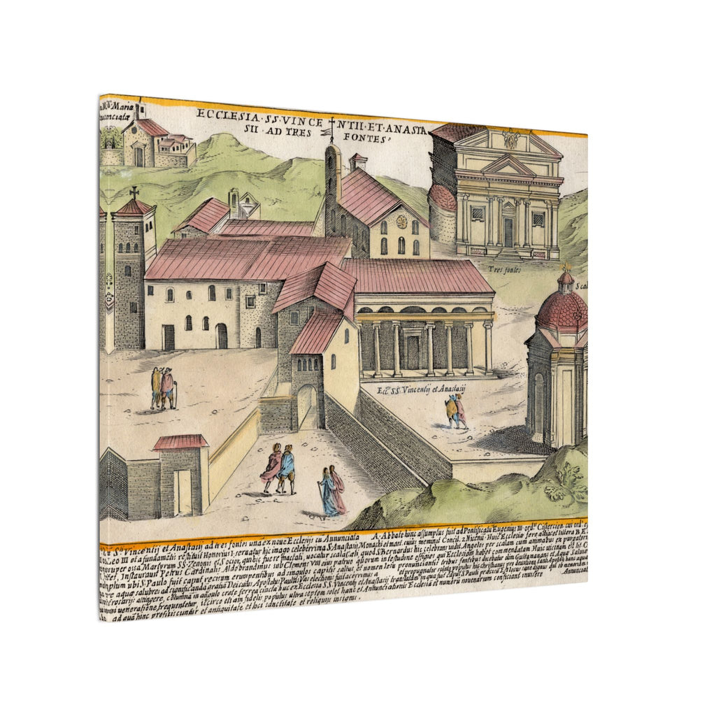 The Church of Saints Vincent and Anastasius at the Three Fountains Historic Canvas Wall Art