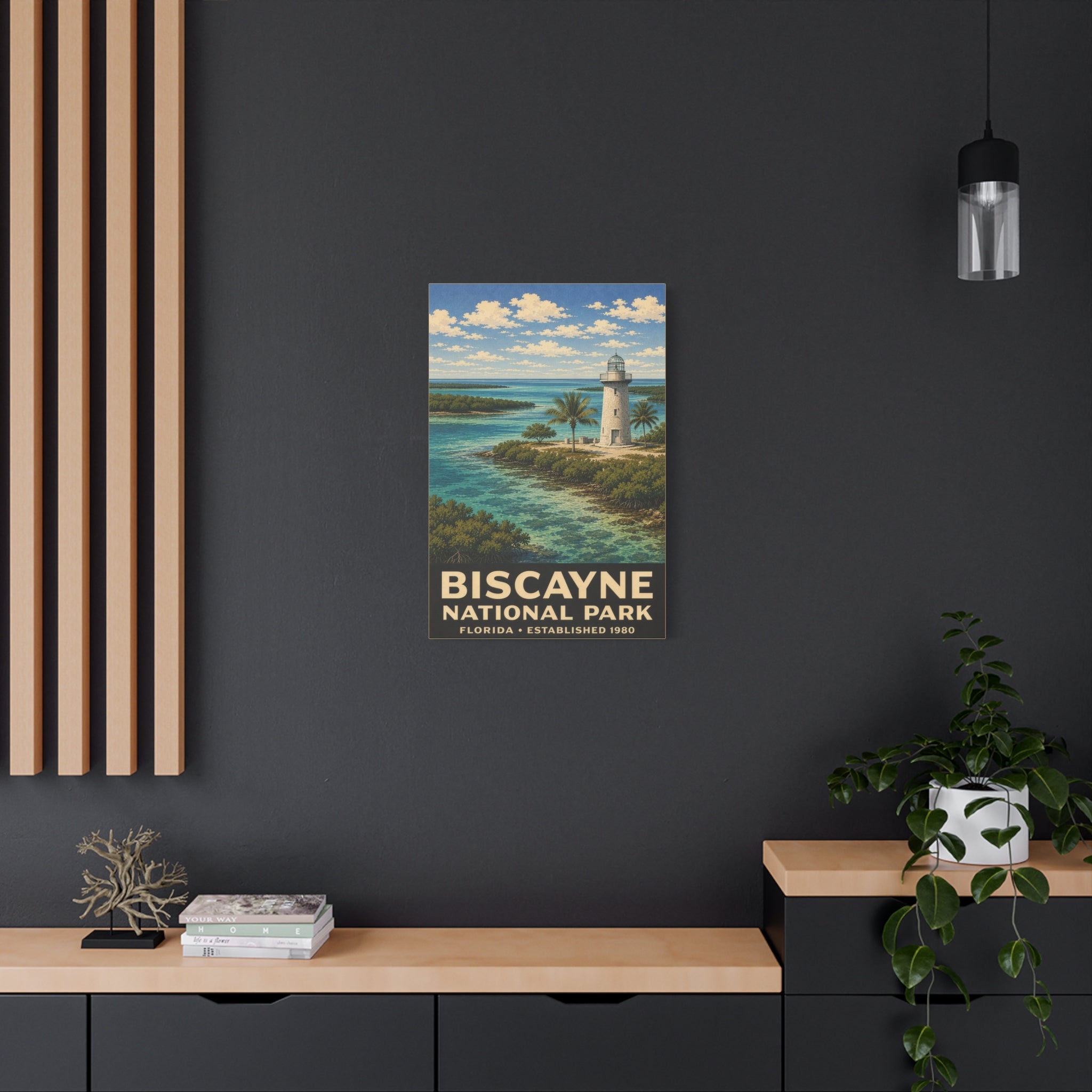 Biscayne National Park Lighthouse Matte Canvas Print