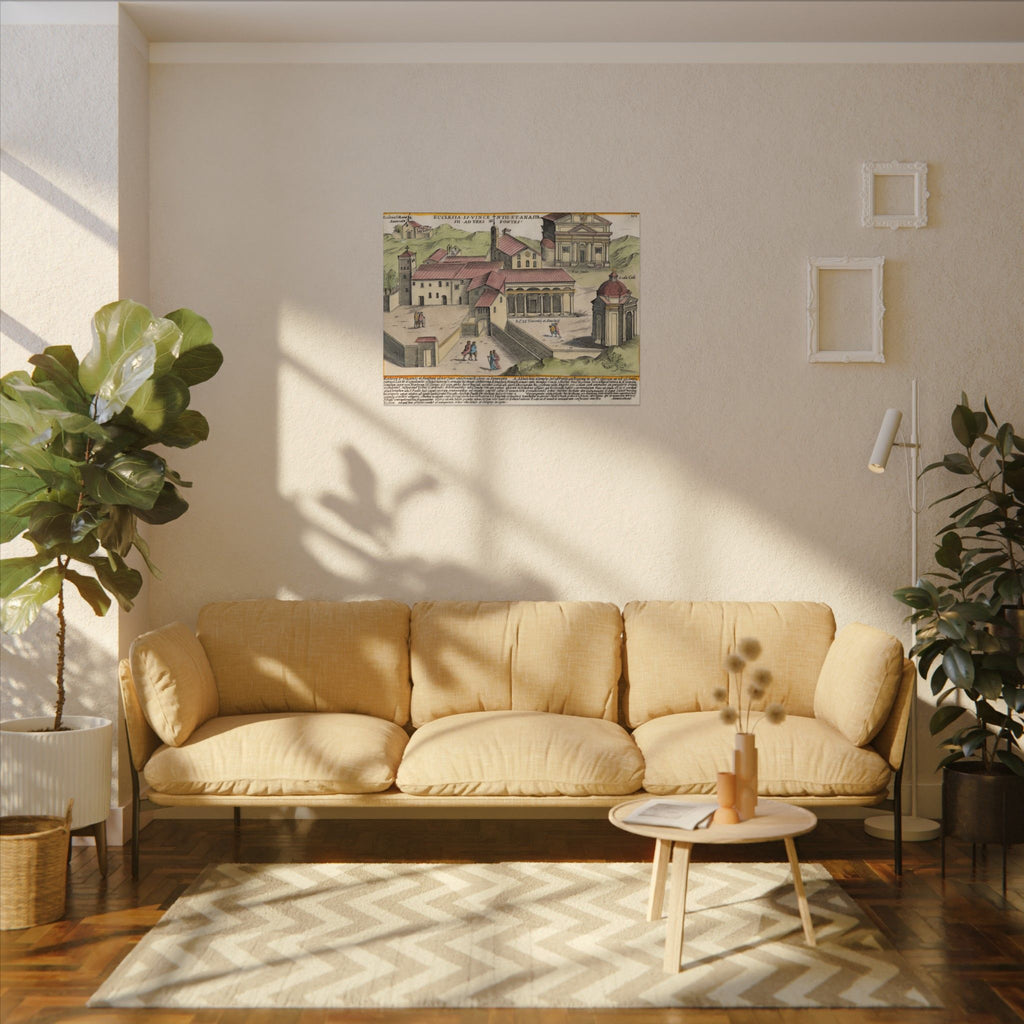 The Church of Saints Vincent and Anastasius at the Three Fountains Historic Canvas Wall Art