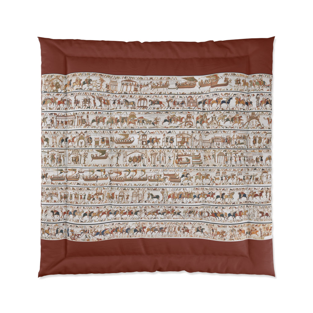 Bayeux Tapestry Panorama Comforter | Medieval Battle of Hastings Chronicle