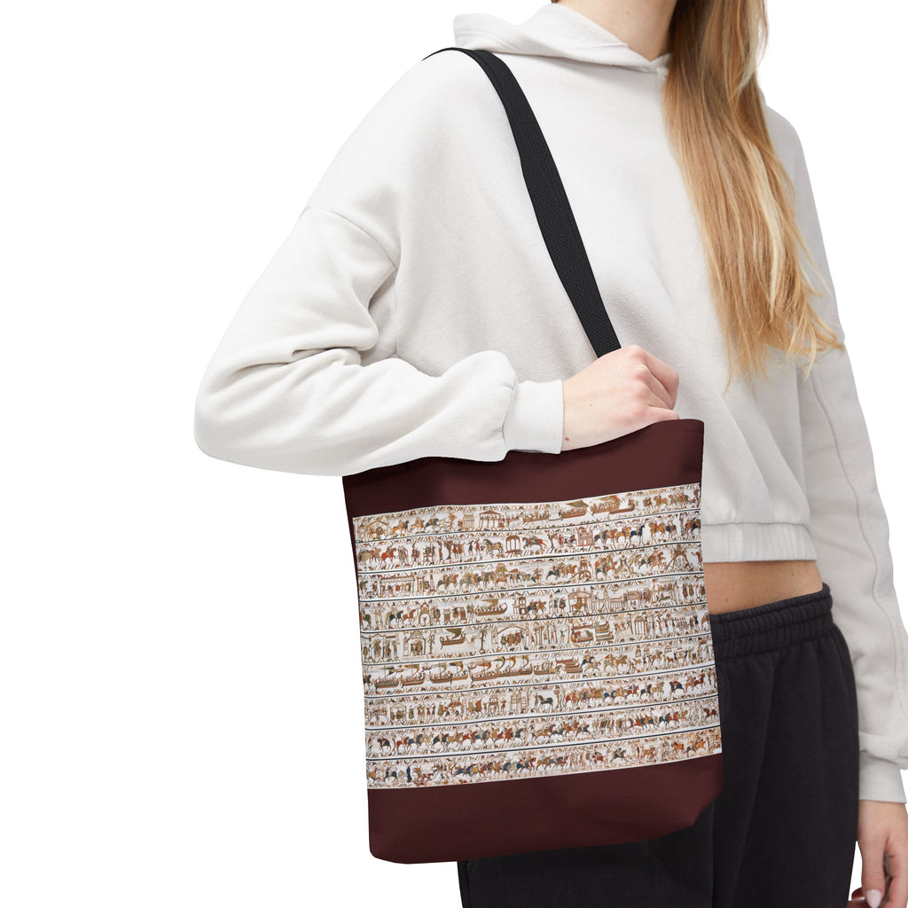 Bayeux Tapestry in One Image Tote Bag | Medieval History Illustration