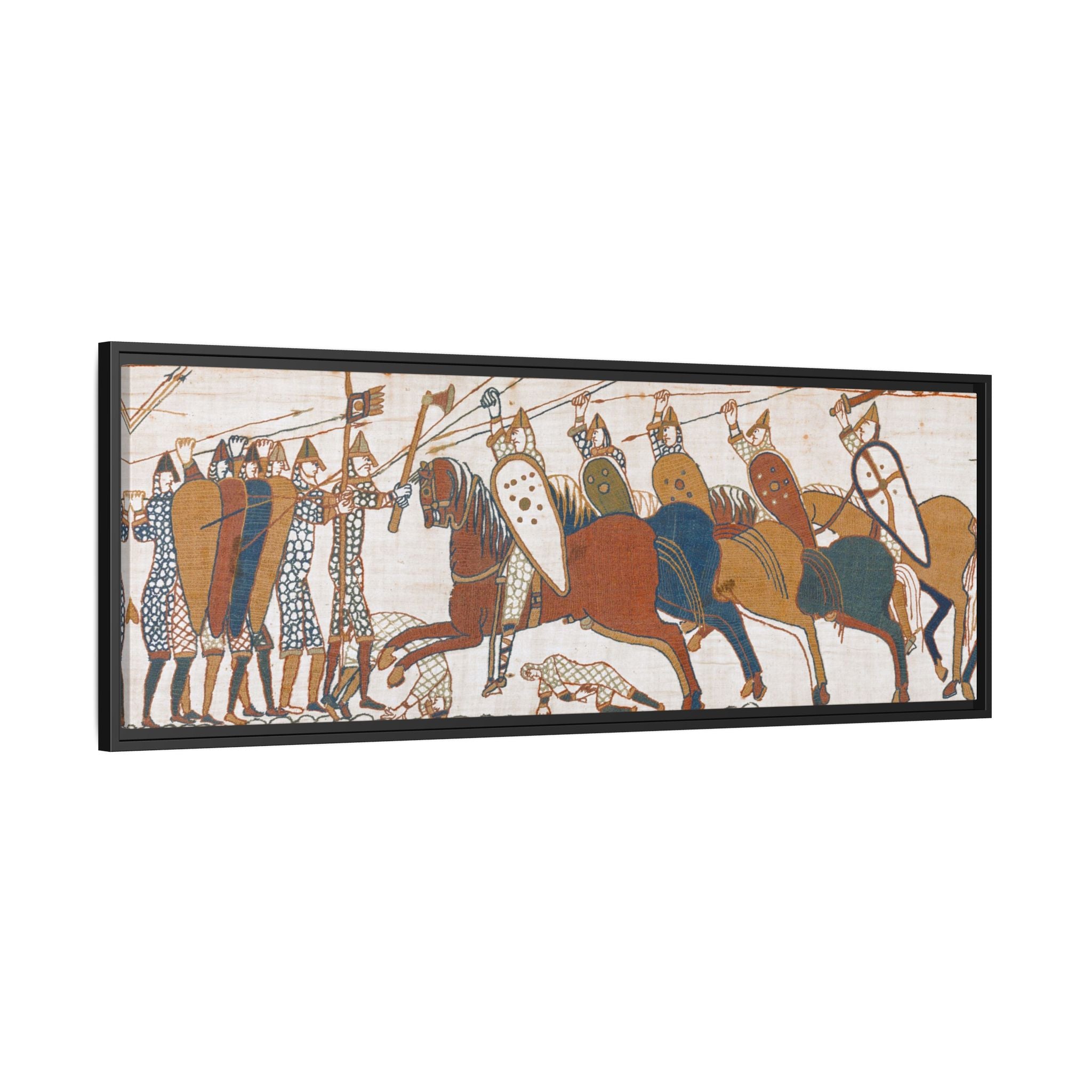 Bayeux Tapestry Battle of Hastings Framed Canvas