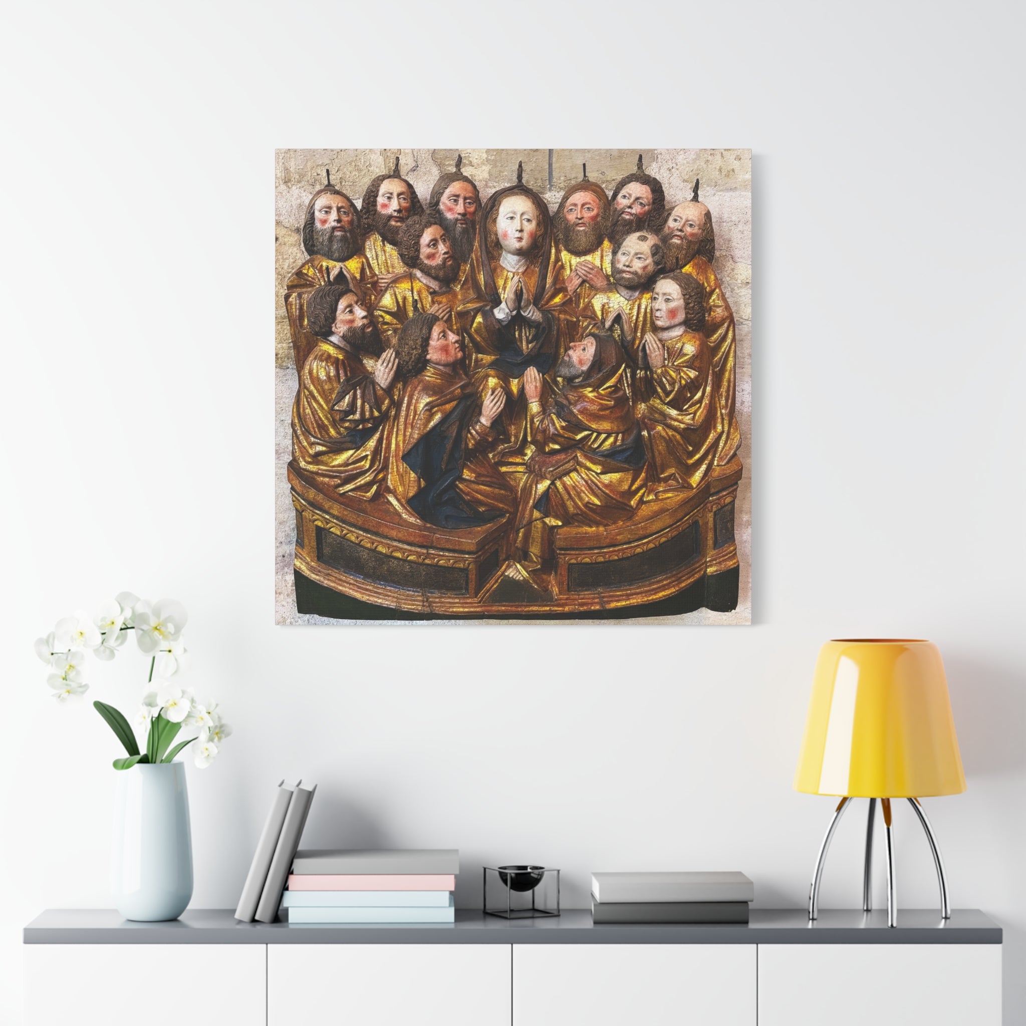 Medieval Pentecost Art Matte Canvas