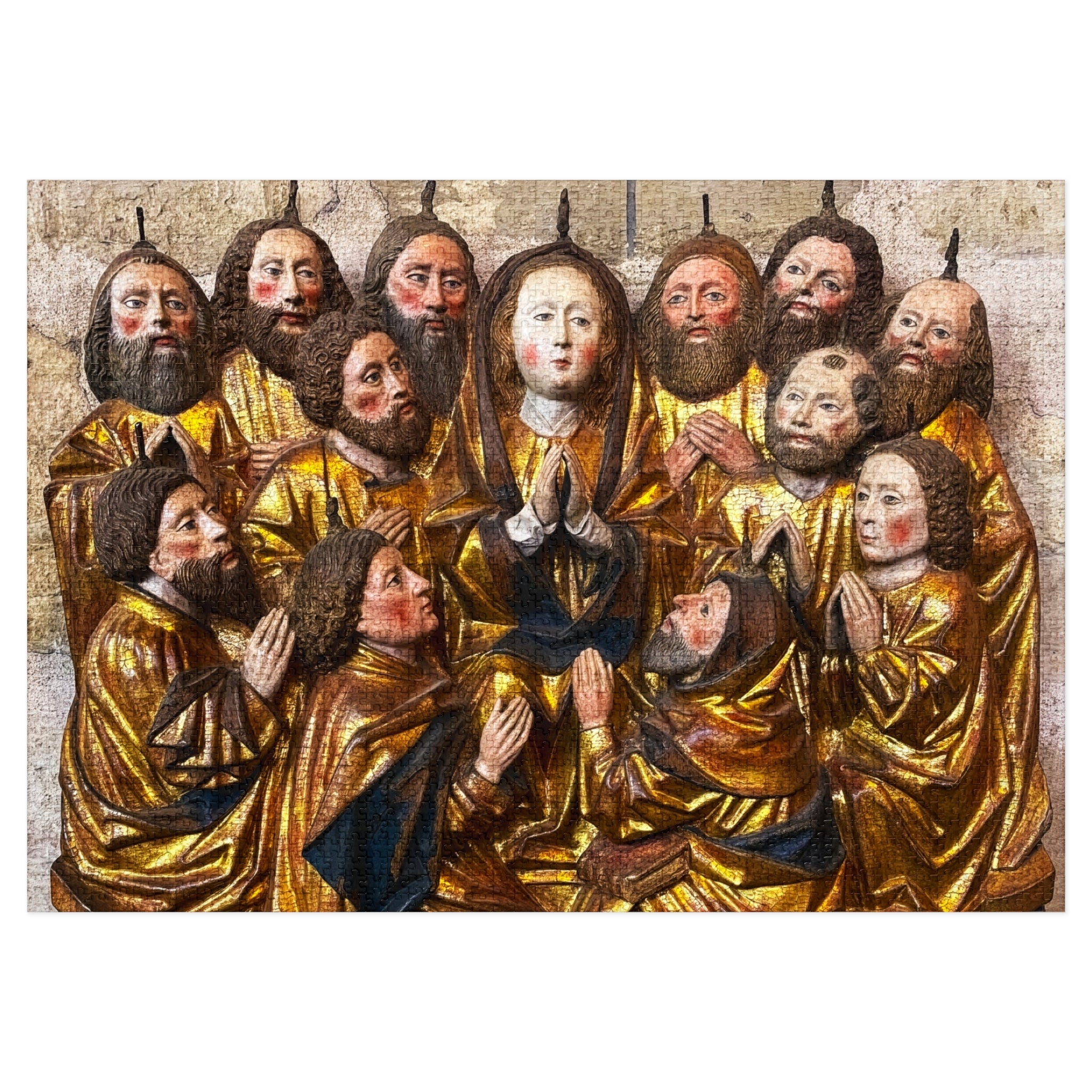 Religious Art Jigsaw Puzzle with Tin — Pentecost Saints Scene