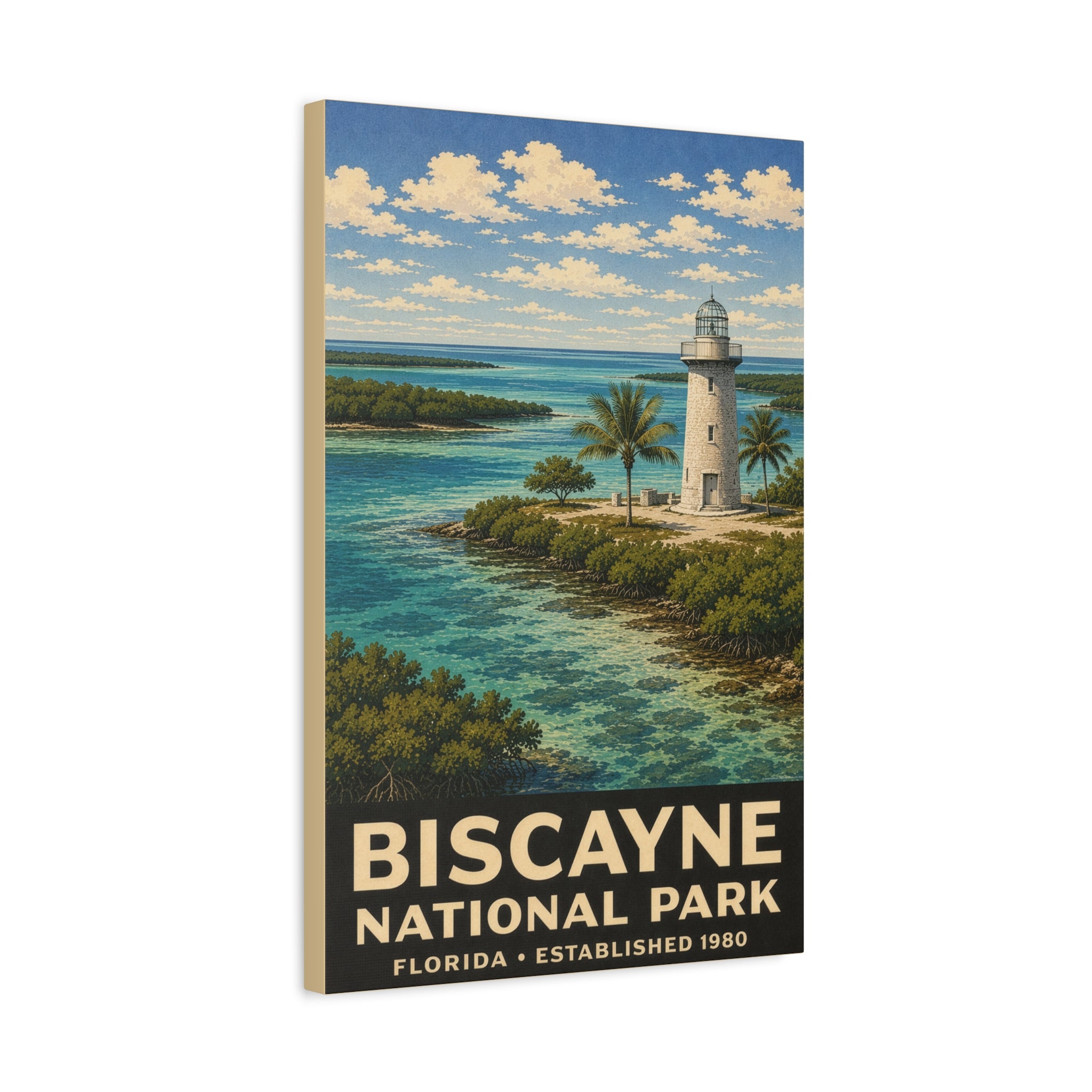 Biscayne National Park Lighthouse Matte Canvas Print
