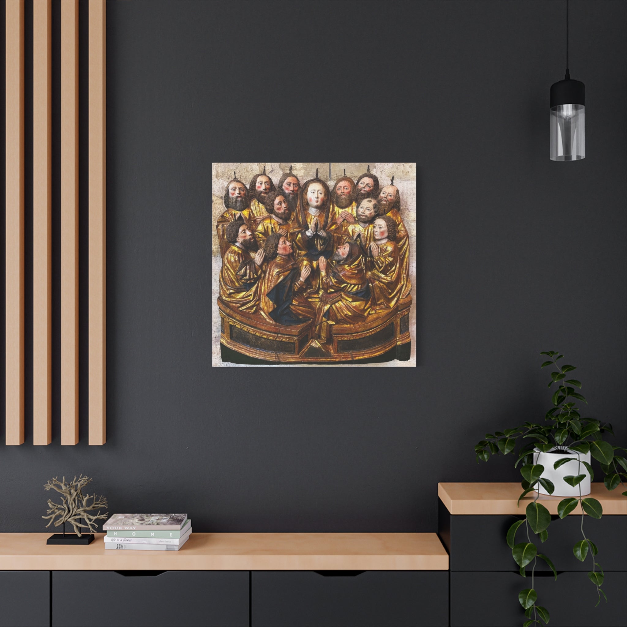 Medieval Pentecost Art Matte Canvas