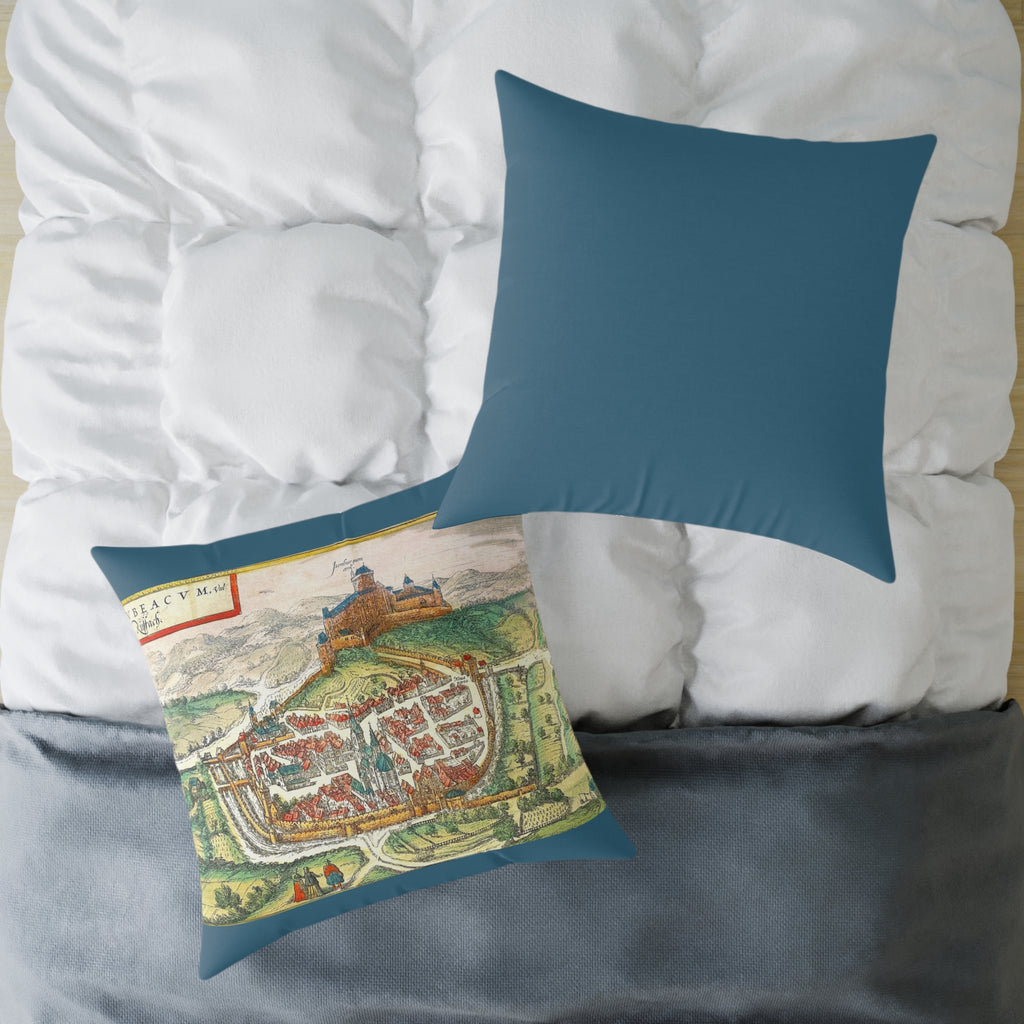 Rouffach Alsace Vintage Cityprint Pillow