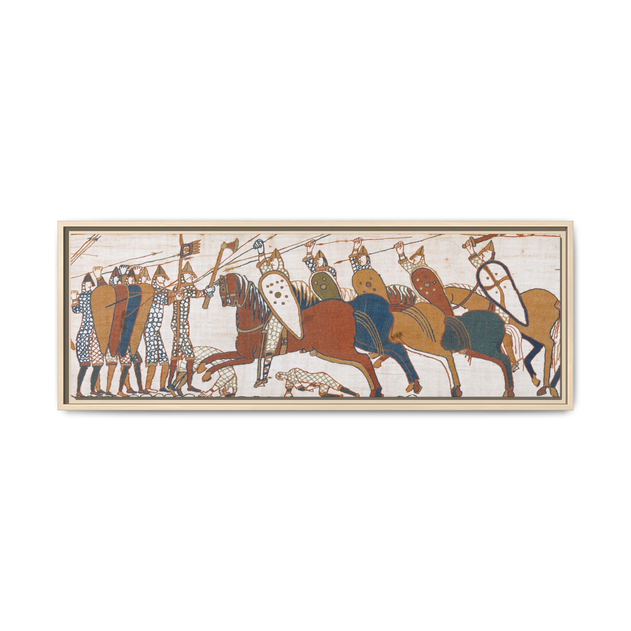 Bayeux Tapestry Battle of Hastings Framed Canvas