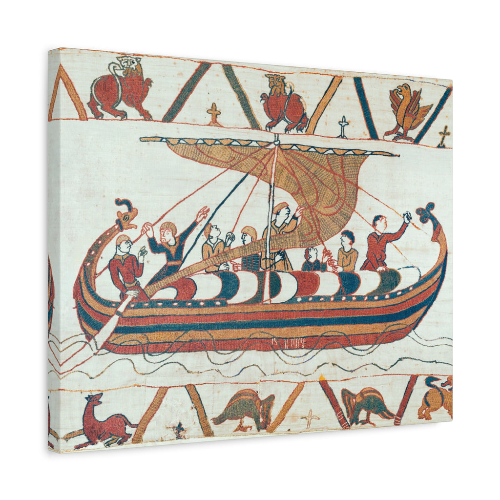 Bayeux Tapestry Norman Longship Canvas Print
