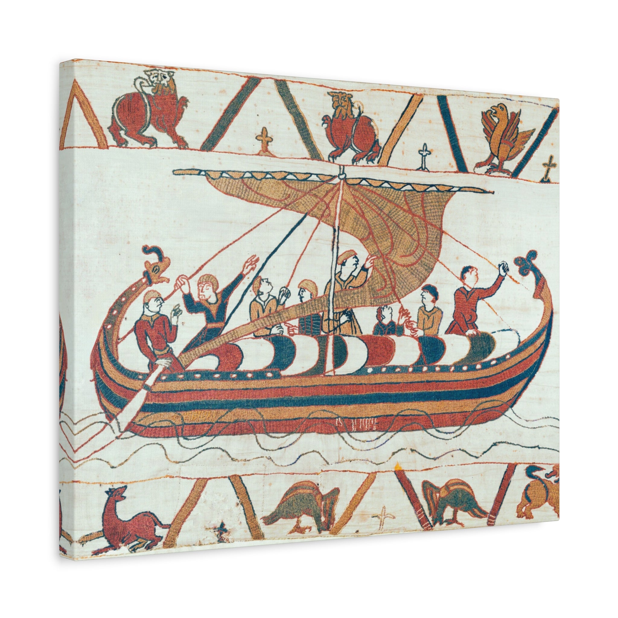Bayeux Tapestry Norman Longship Canvas Print