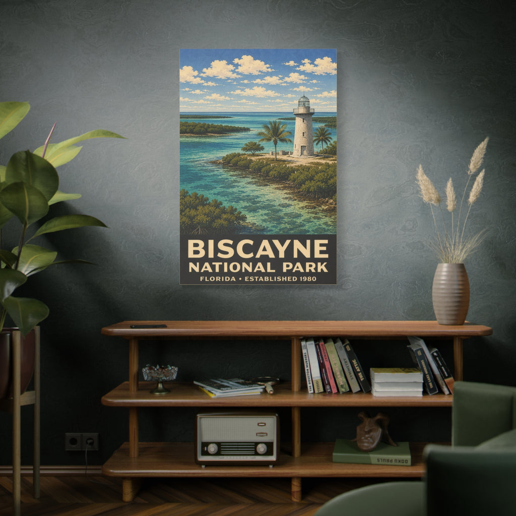 Biscayne National Park Lighthouse Matte Canvas Print