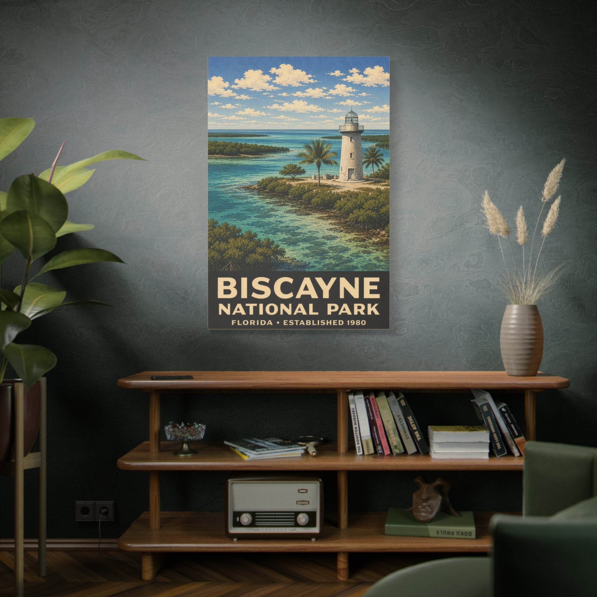 Biscayne National Park Lighthouse Matte Canvas Print