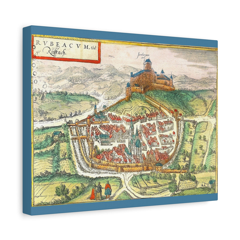 Antique Map of Rouffach Cityscape Canvas | Matte Stretched Wall Art