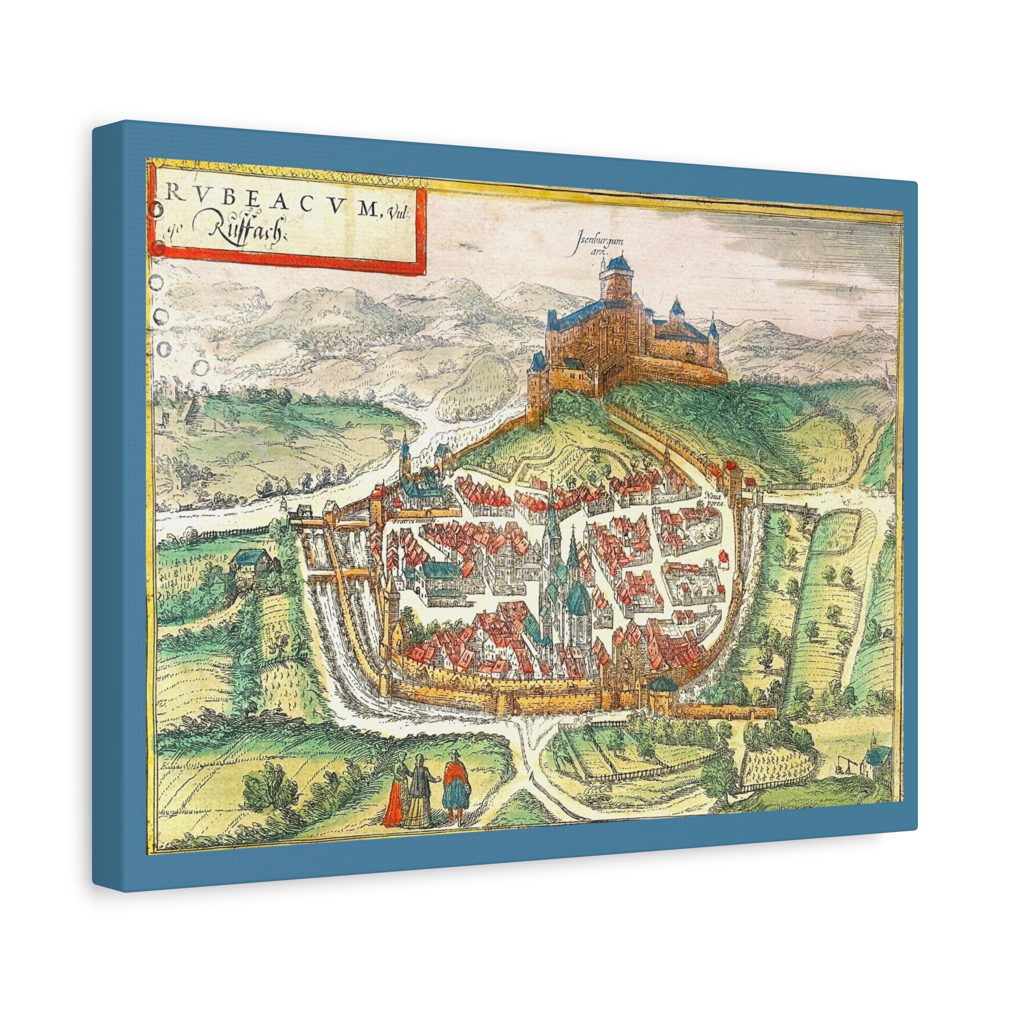 Antique Map of Rouffach Cityscape Canvas | Matte Stretched Wall Art