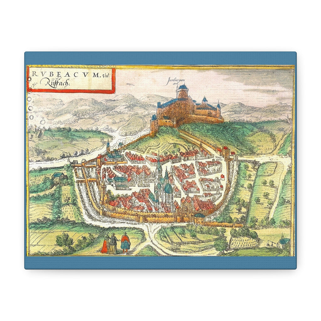 Antique Map of Rouffach Cityscape Canvas | Matte Stretched Wall Art