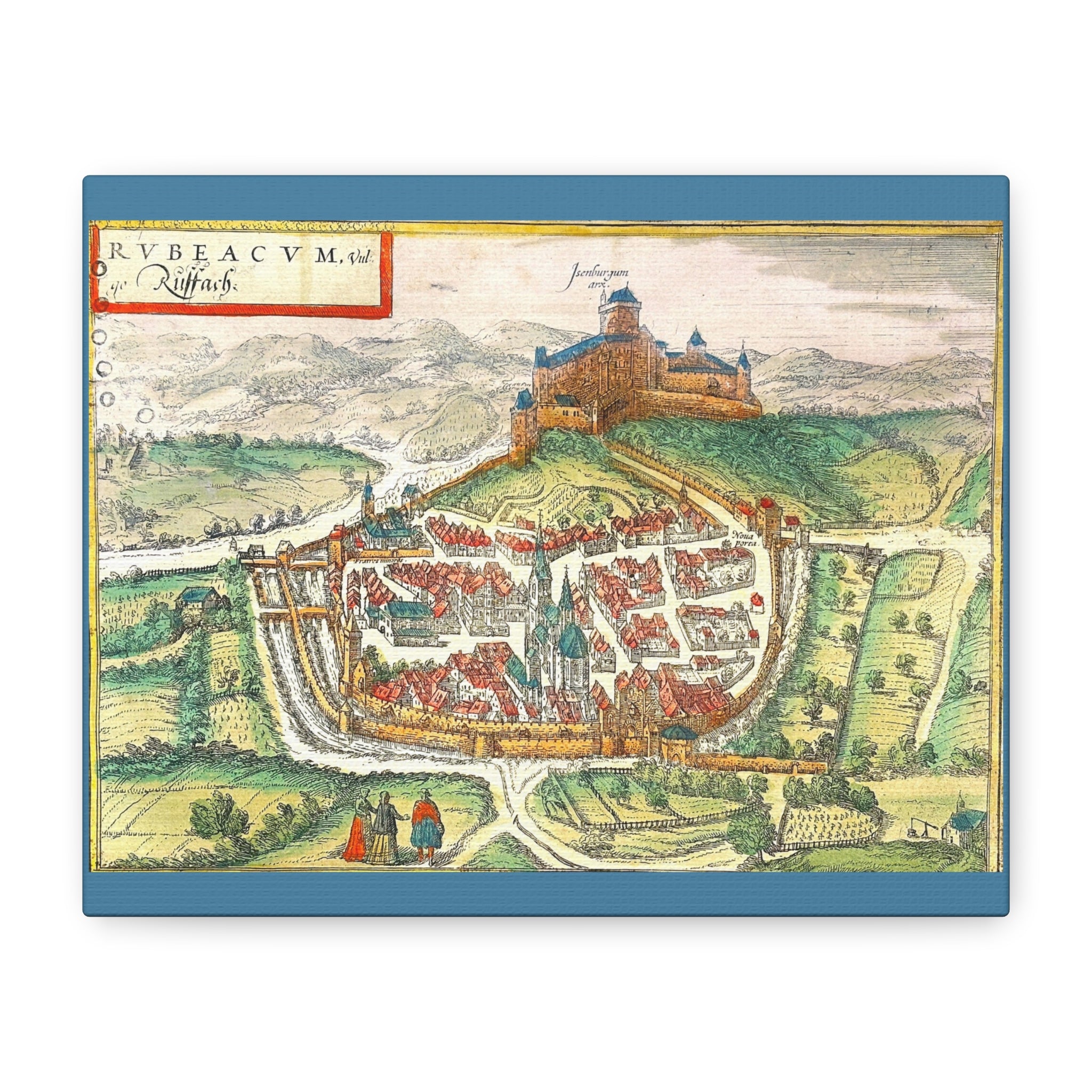 Antique Map of Rouffach Cityscape Canvas | Matte Stretched Wall Art