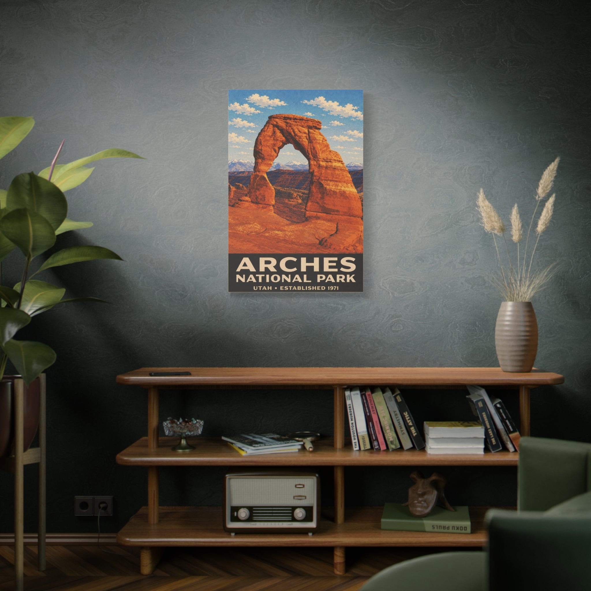 Arches National Park Vintage Poster Canvas Print — Matte Stretched Wall Art