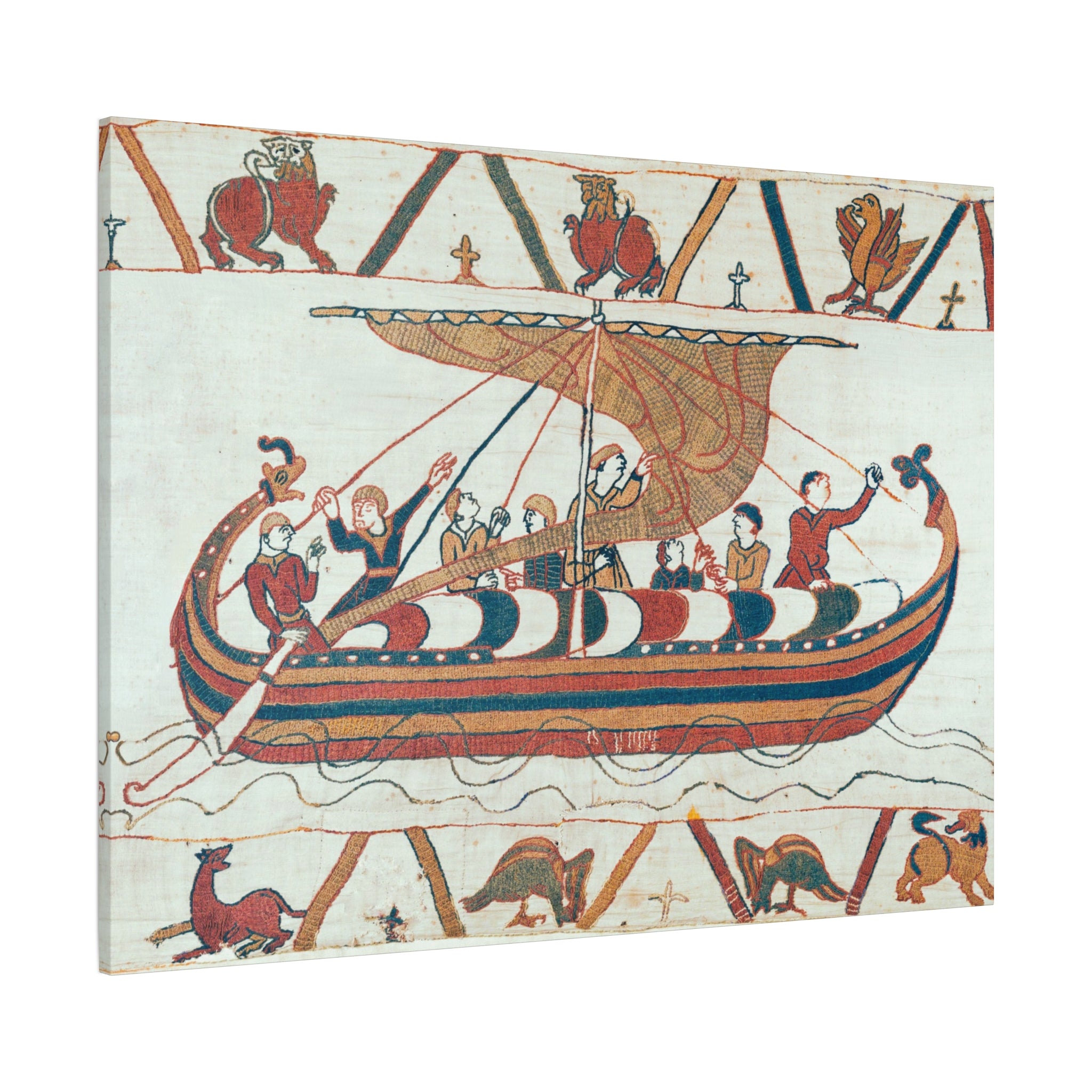 Bayeux Tapestry Norman Longship Canvas Print