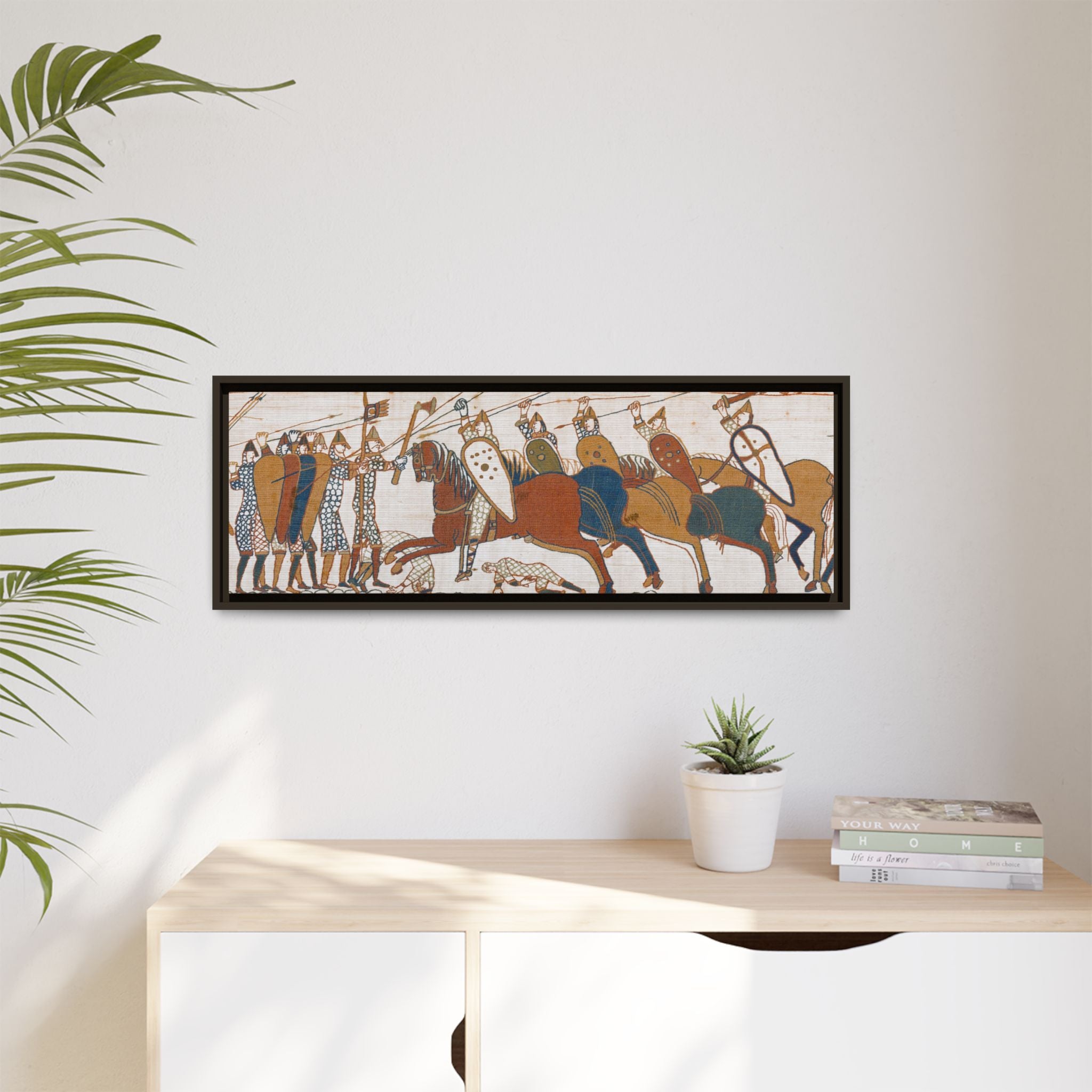 Bayeux Tapestry Battle of Hastings Framed Canvas