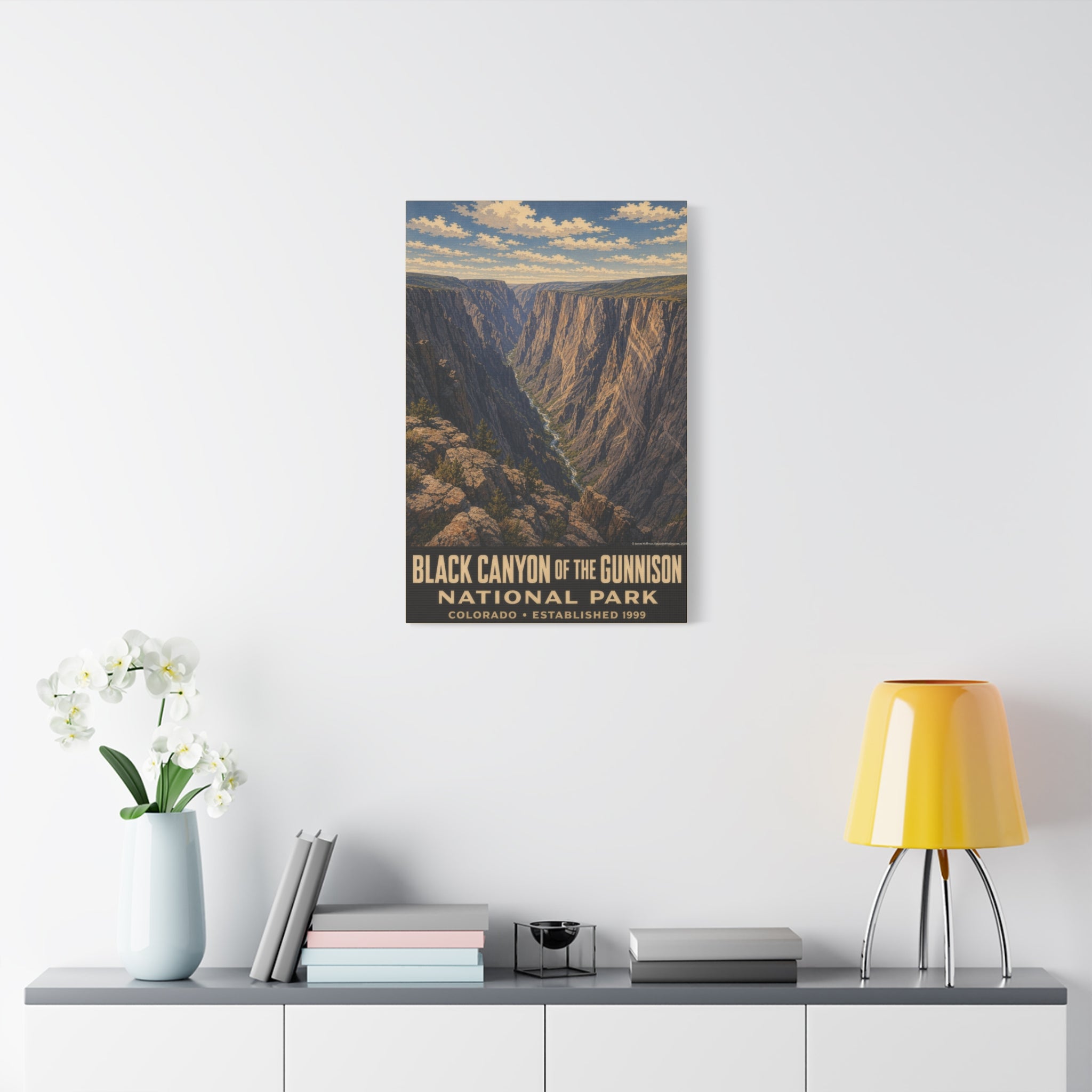 Black Canyon of the Gunnison National Park Matte Stretched Canvas Print