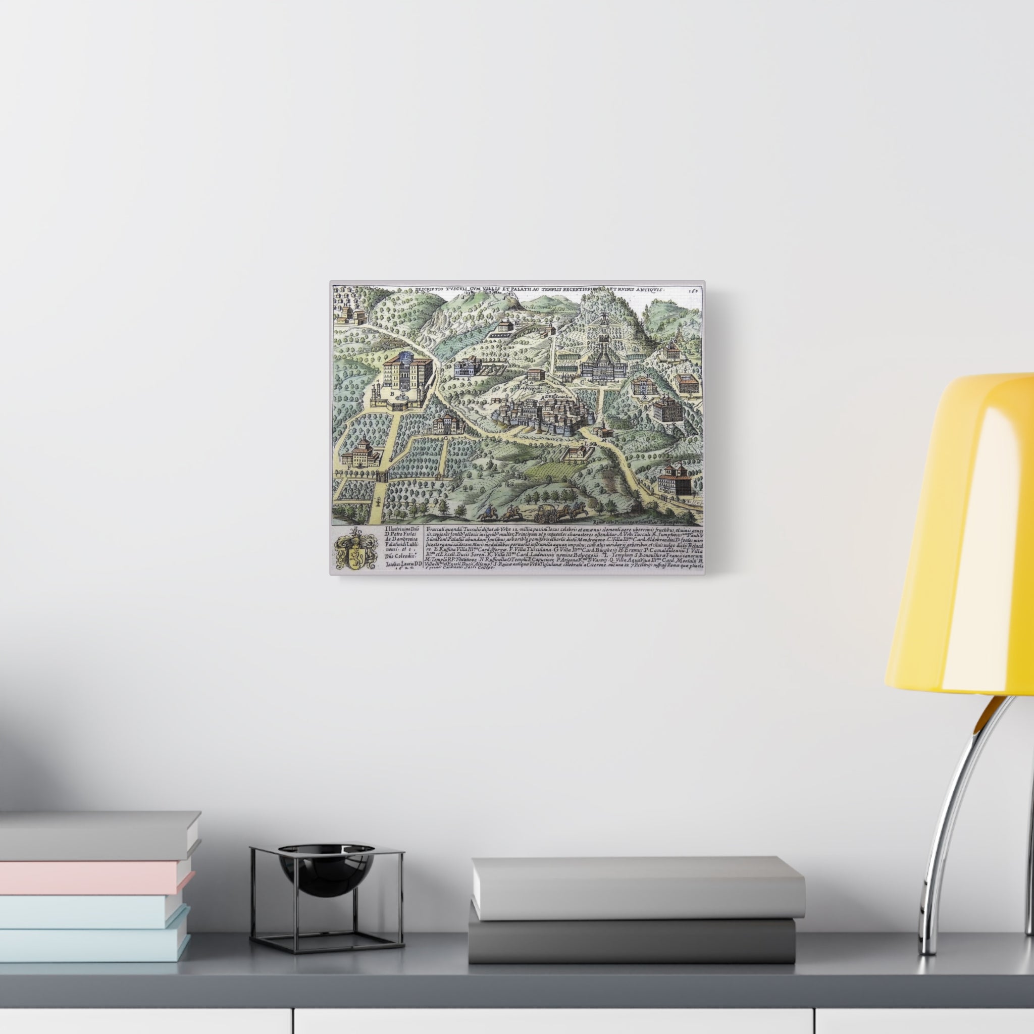 Tusculum Map Matte Canvas | Historic Italian Cartography