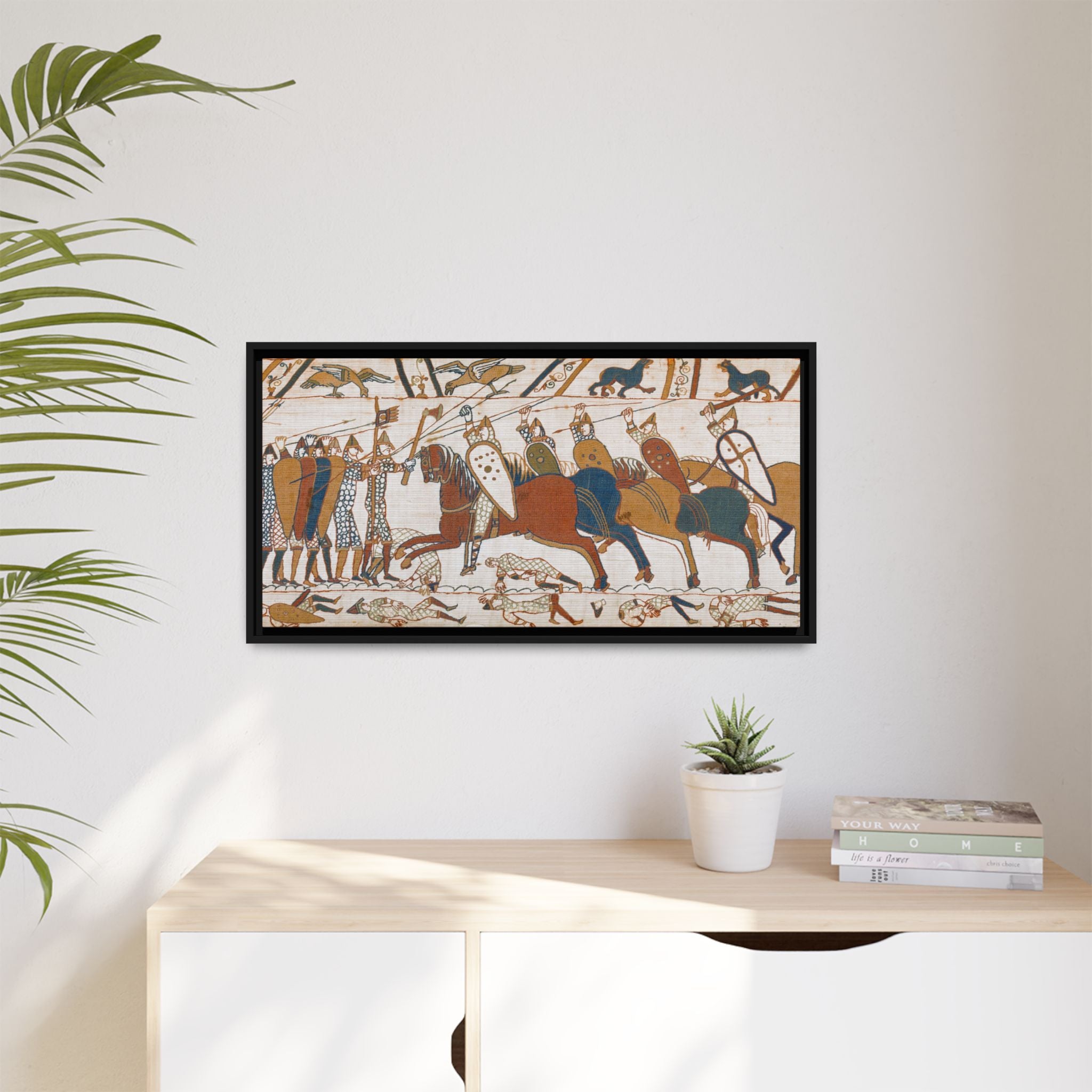 Bayeux Tapestry Battle of Hastings Framed Canvas