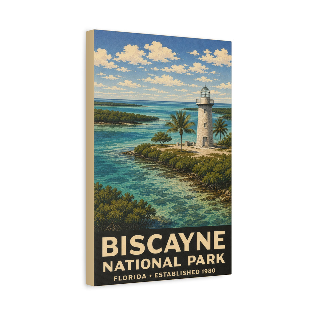 Biscayne National Park Lighthouse Matte Canvas Print