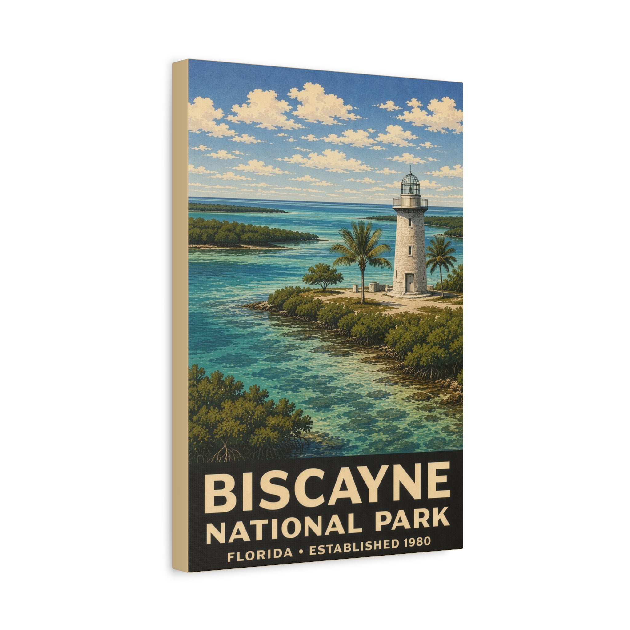 Biscayne National Park Lighthouse Matte Canvas Print