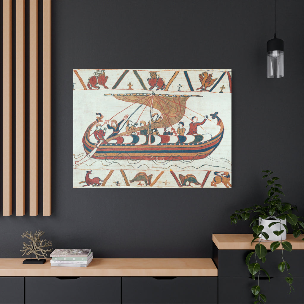Bayeux Tapestry Norman Longship Canvas Print
