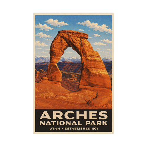 Arches National Park Satin Poster – Vintage Travel Wall Art (300gsm)