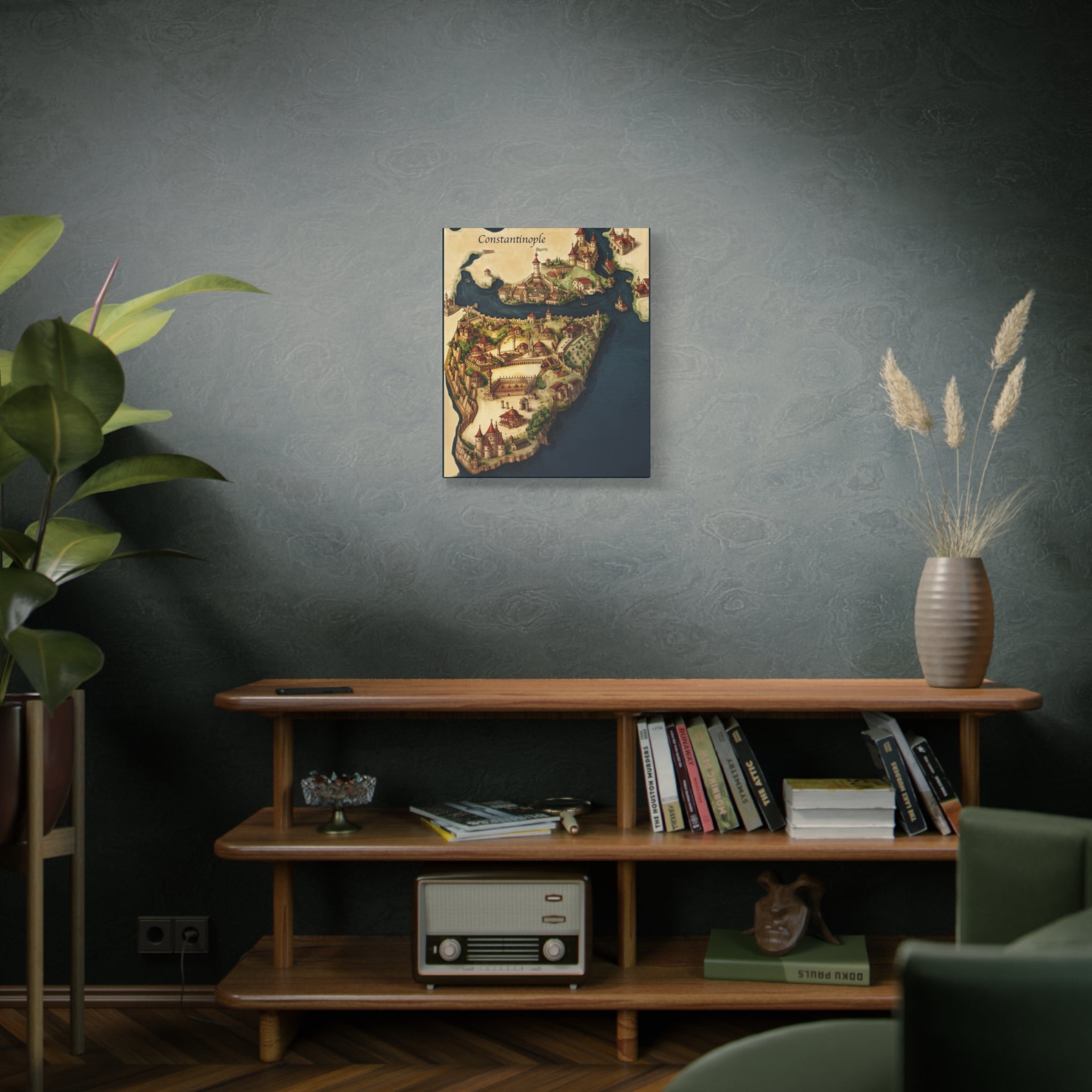 Constantinople Vintage Map Matte Canvas Print — Stretched 1.25"