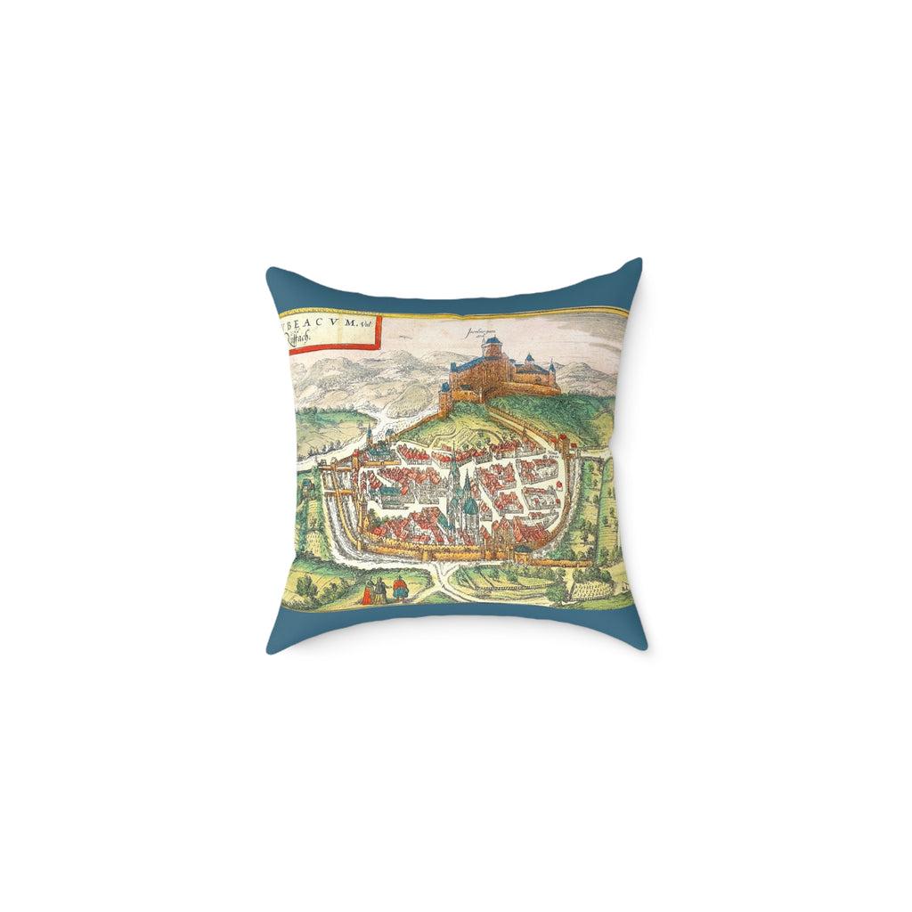 Rouffach Alsace Vintage Cityprint Pillow