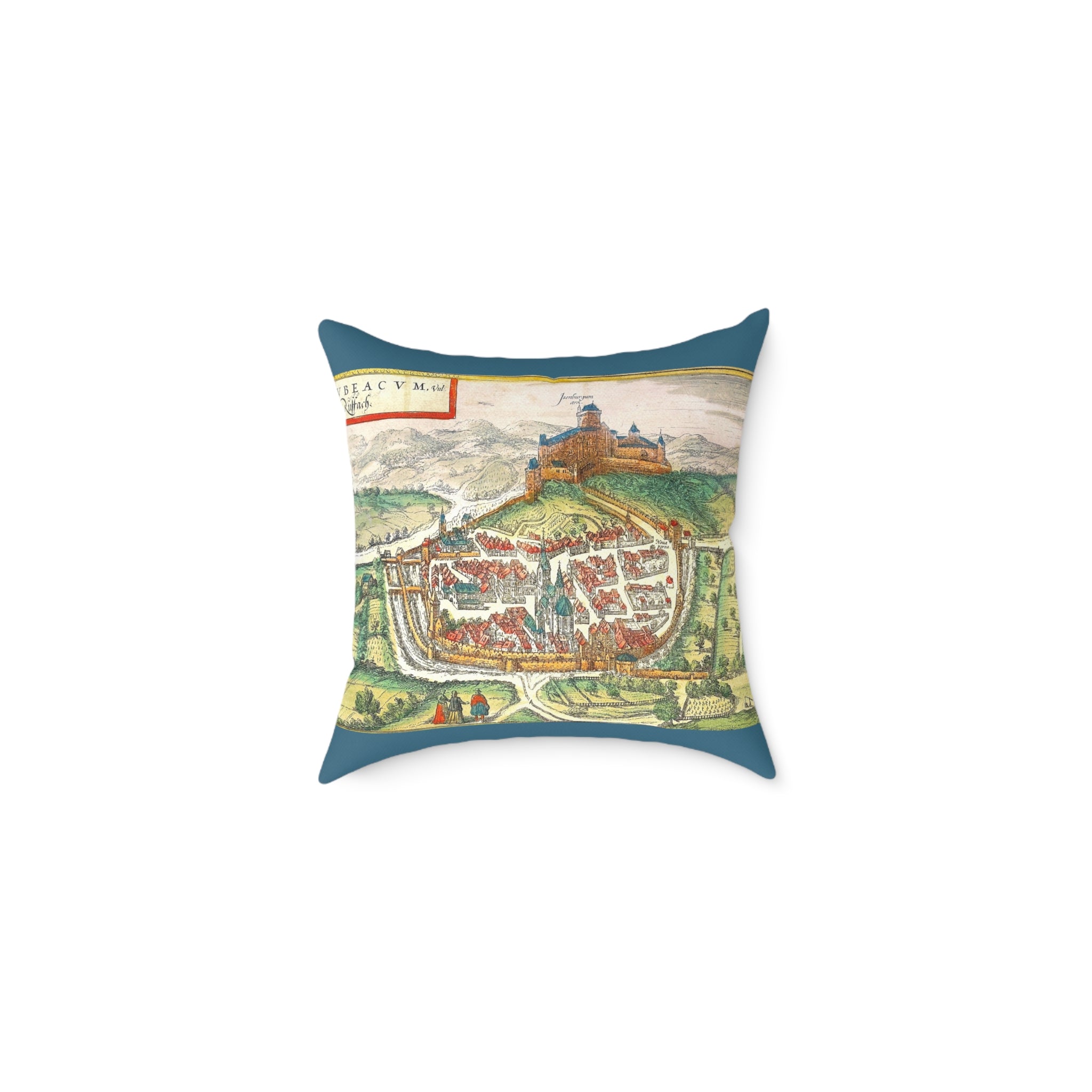 Rouffach Alsace Vintage Cityprint Pillow