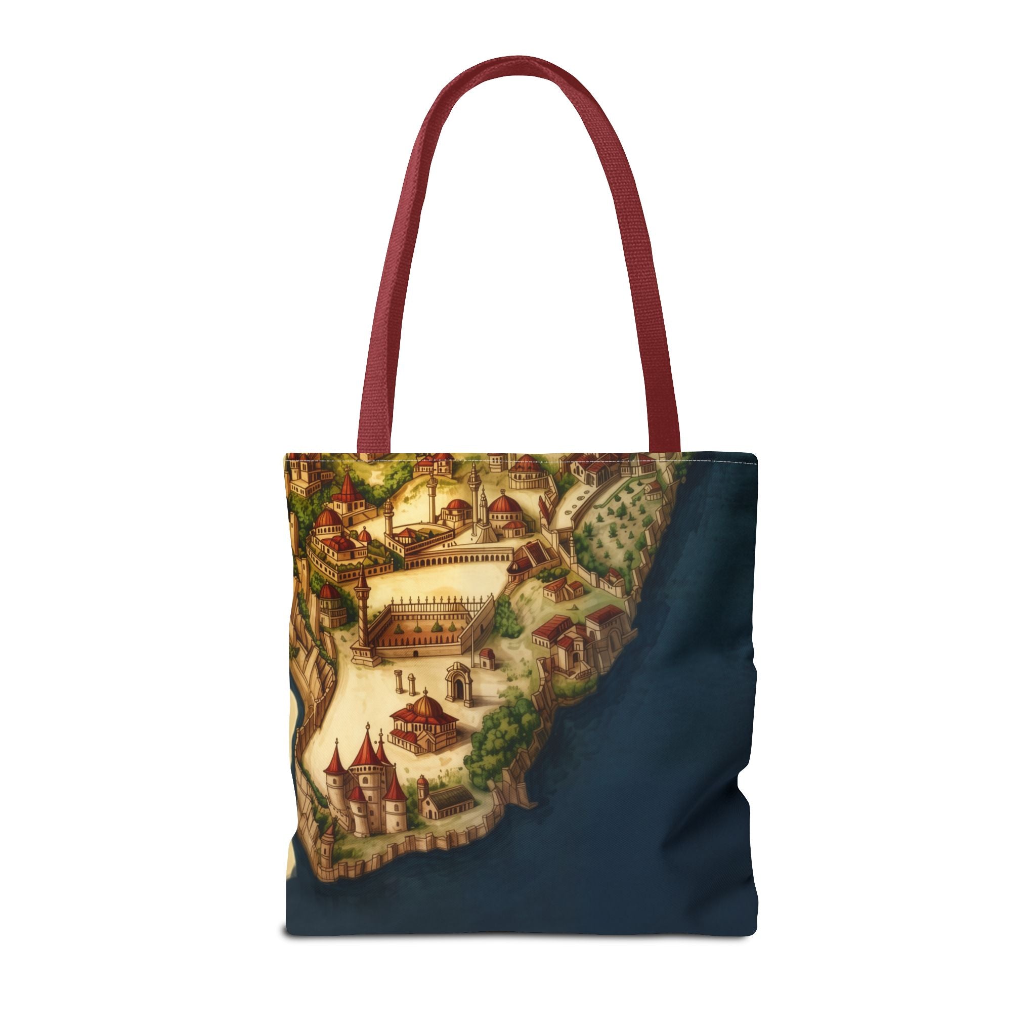 Constantinople Map Tote Bag — Vintage Cityscape All-Over Print