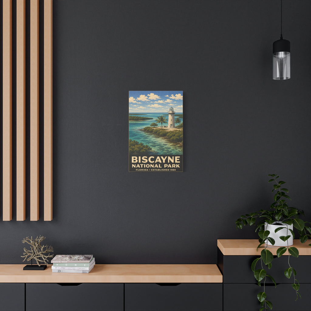 Biscayne National Park Lighthouse Matte Canvas Print